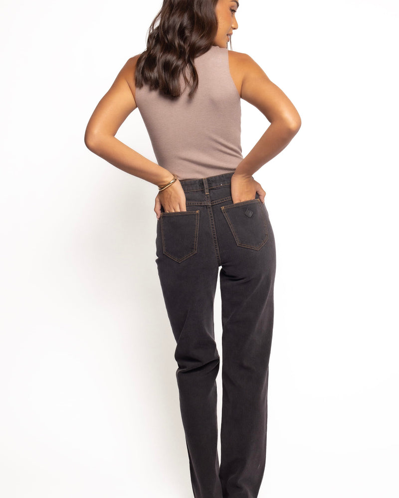 Abrand 94 High Straight Jeans - Cara Washed Black