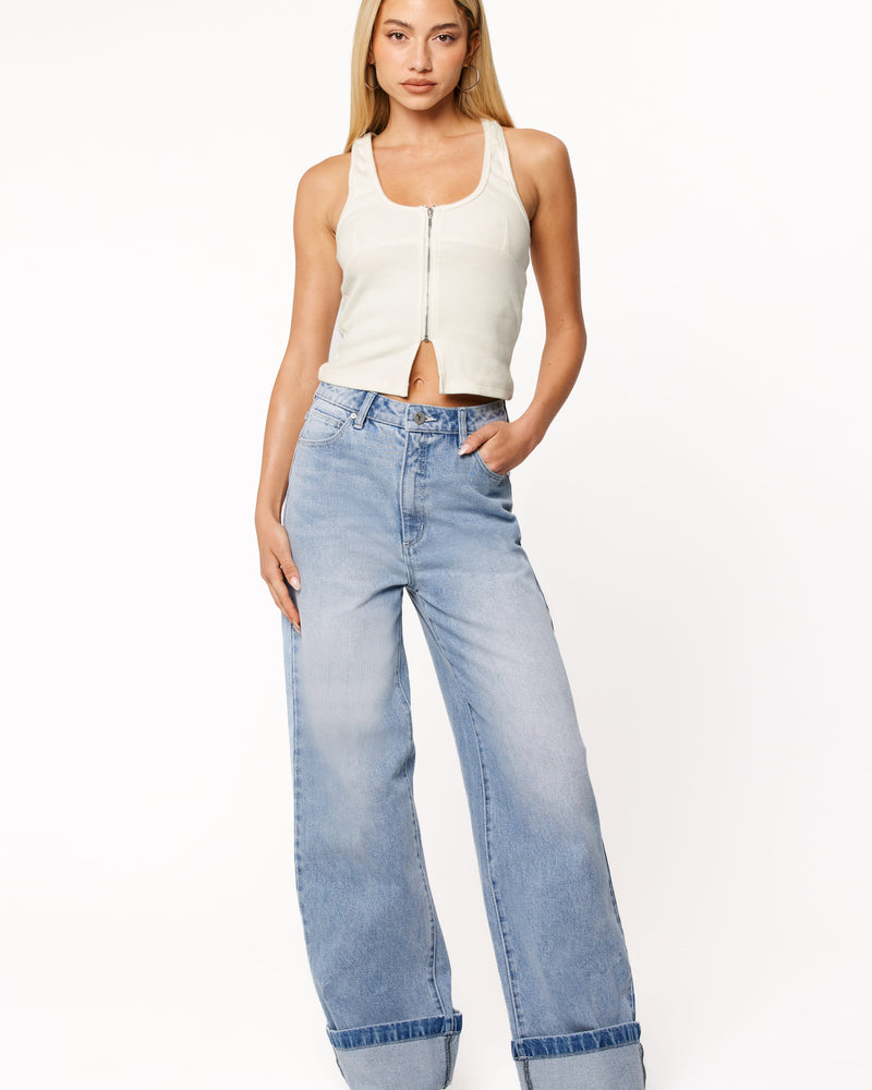 Abrand 94 High Wide Jeans - Jordan Worn Turn Up