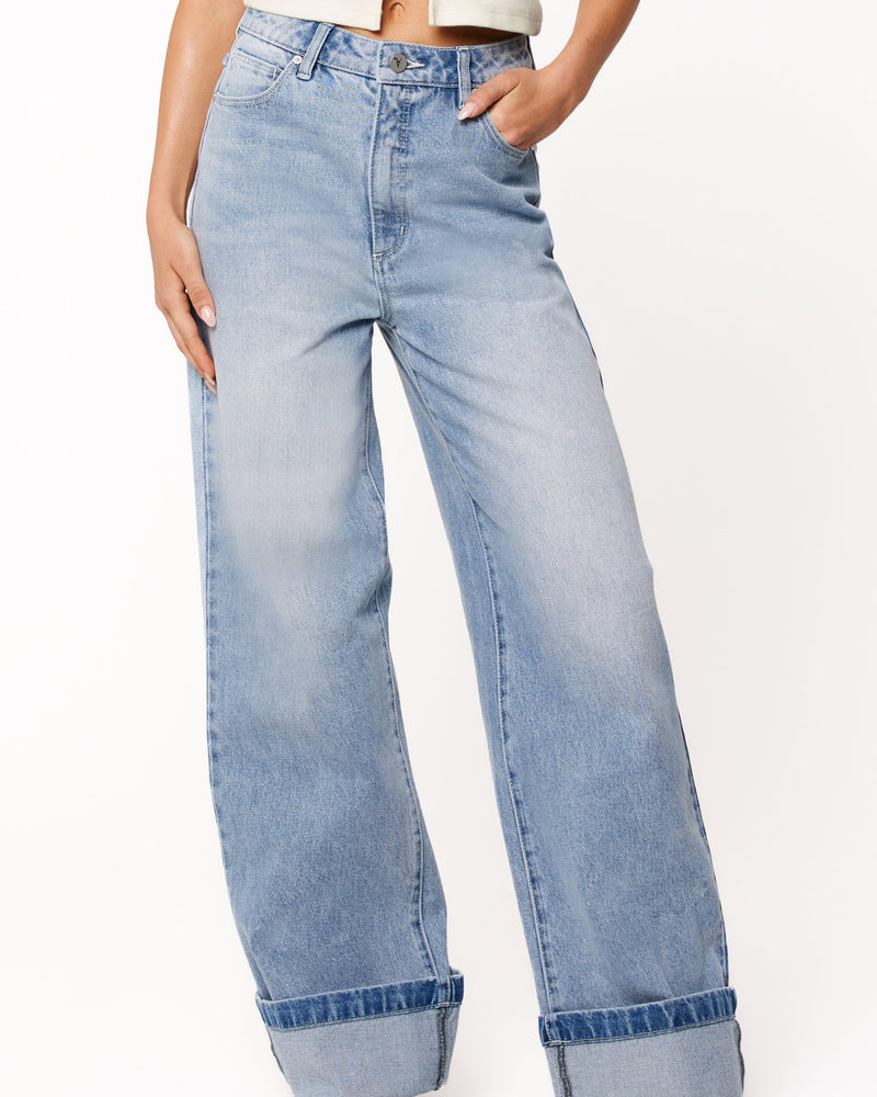 Abrand 94 High Wide Jeans - Jordan Worn Turn Up