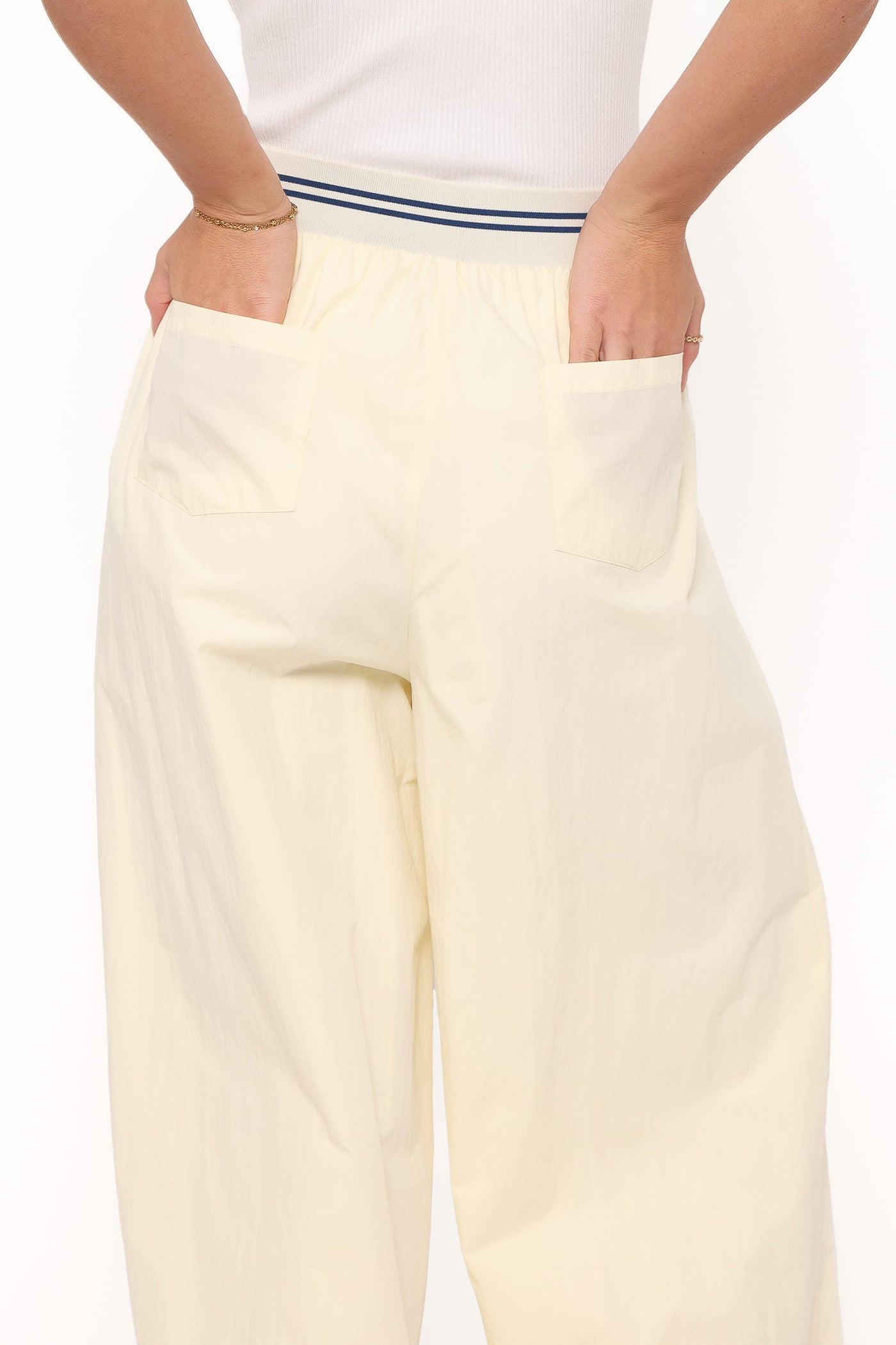 Adam Wide Leg Pant - Pale Yellow