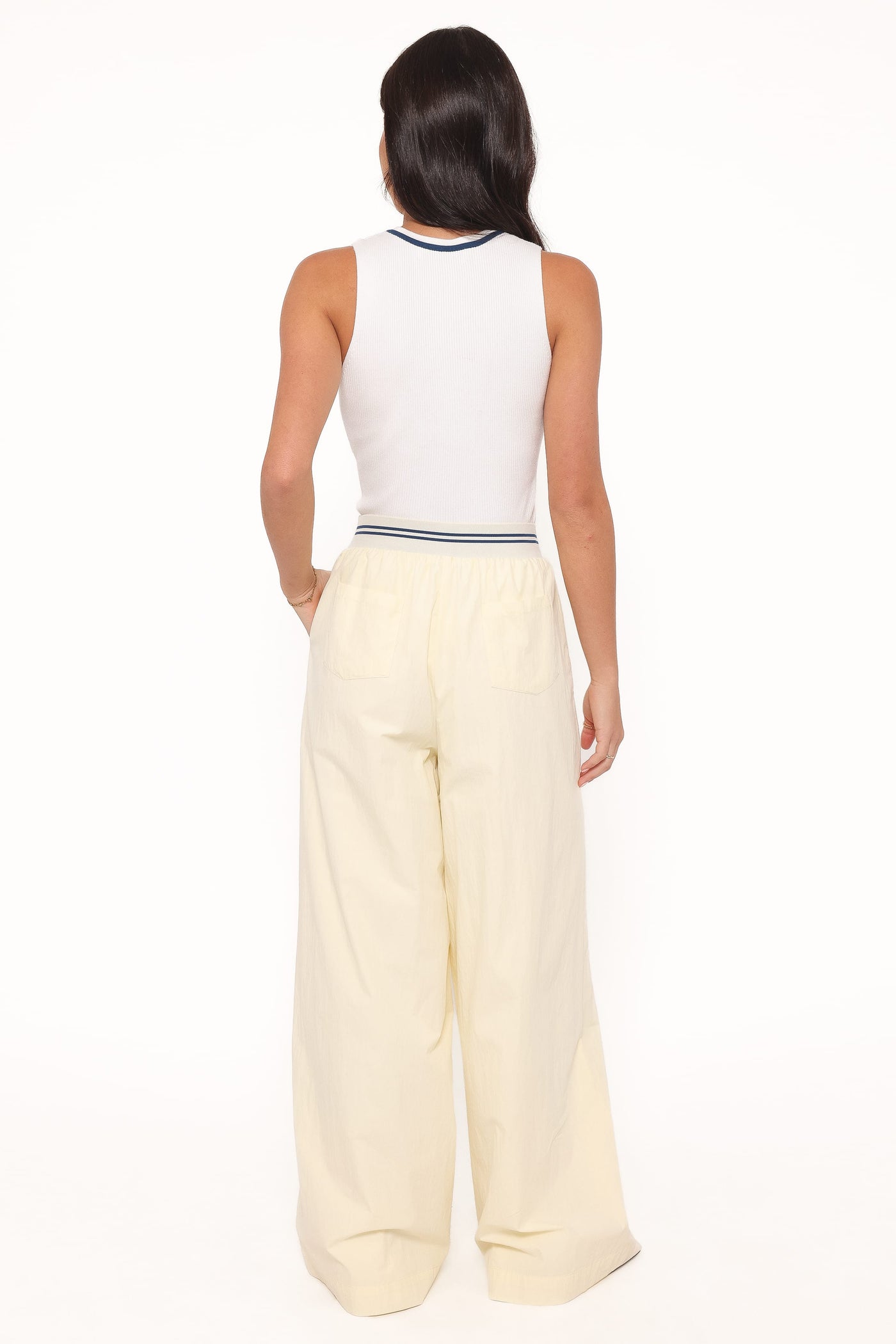 Adam Wide Leg Pant - Pale Yellow