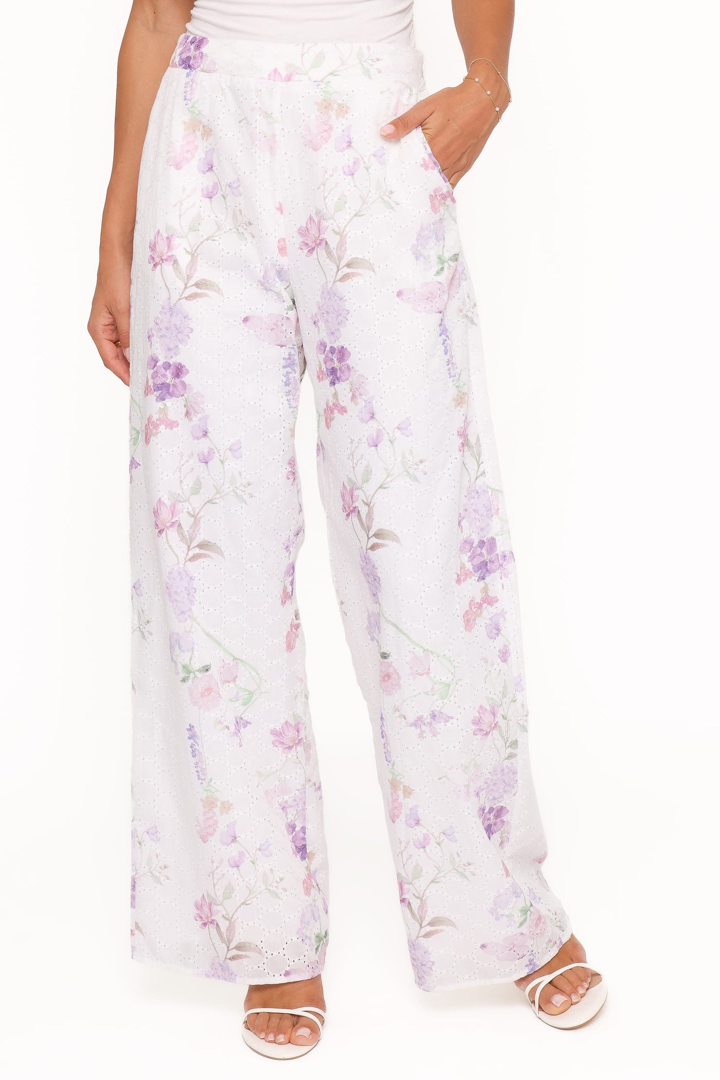 Adams Fitted Pant - Purple Floral