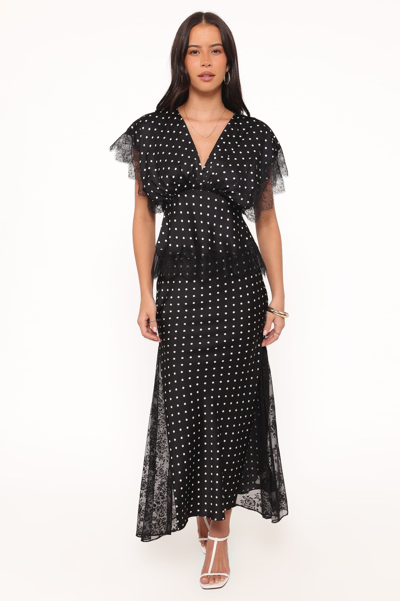 Ailbhe Lace Skirt - Black Polka Dot