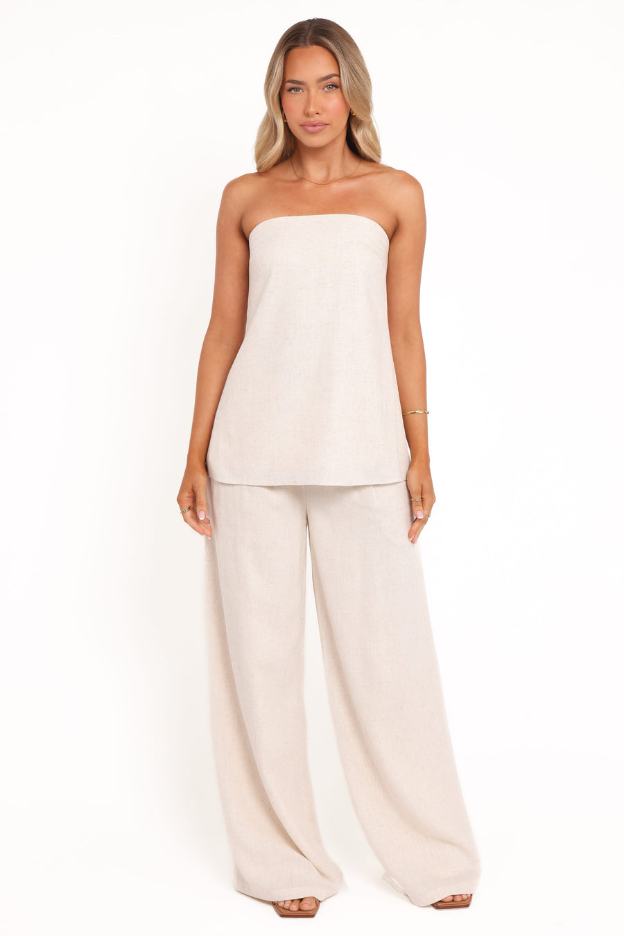 Arles Wide Leg Pants - Oatmeal