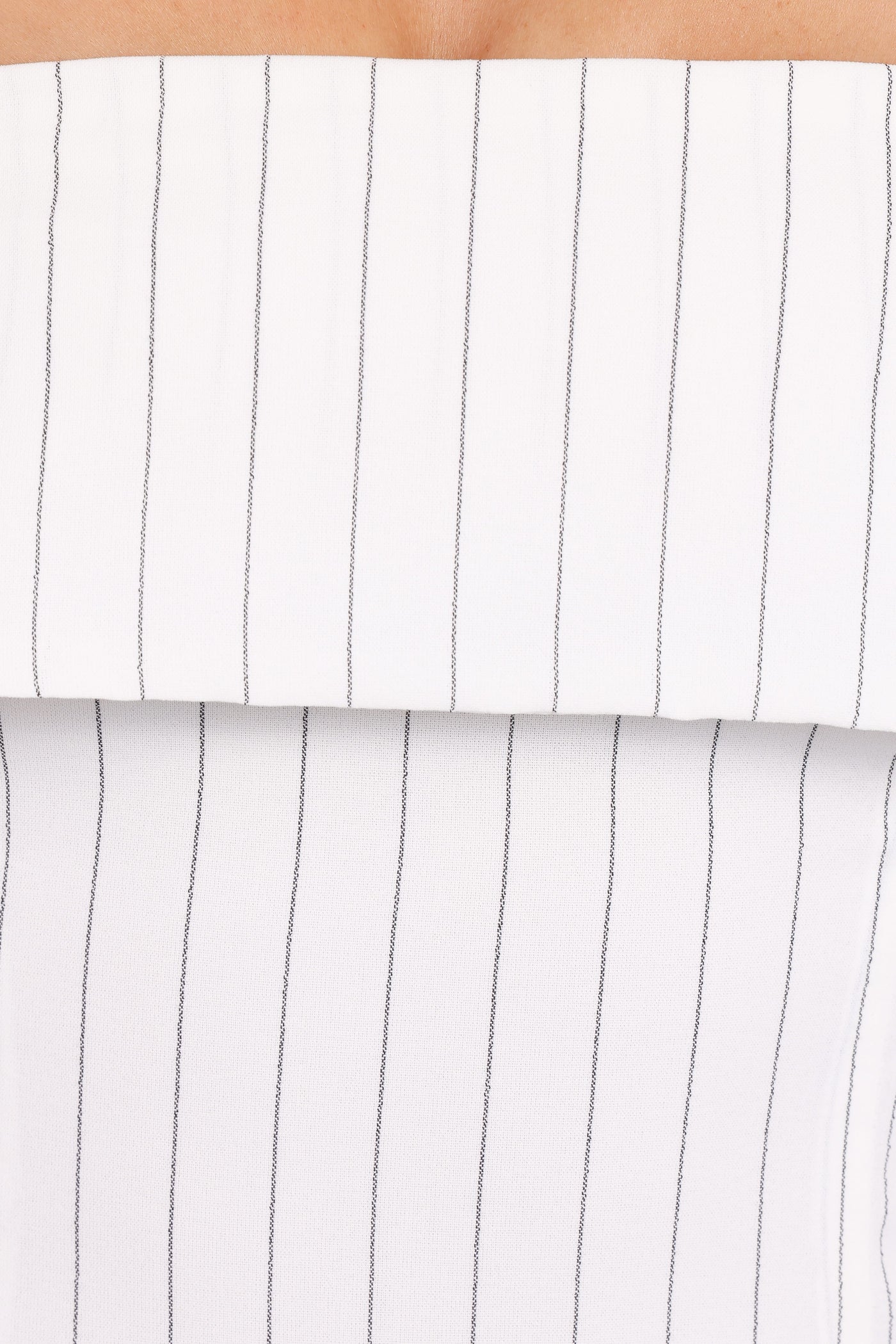 Blakely Wide Leg Pant - White Pinstripe