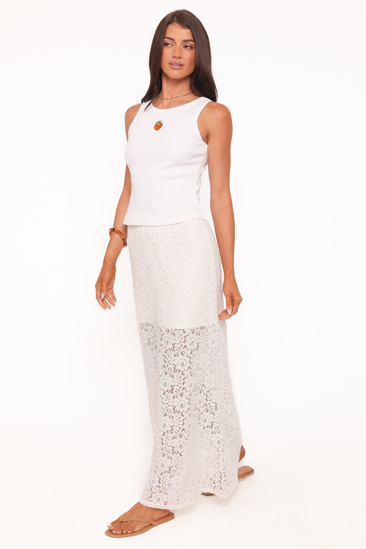 Cassie Lace Maxi Skirt - Cream