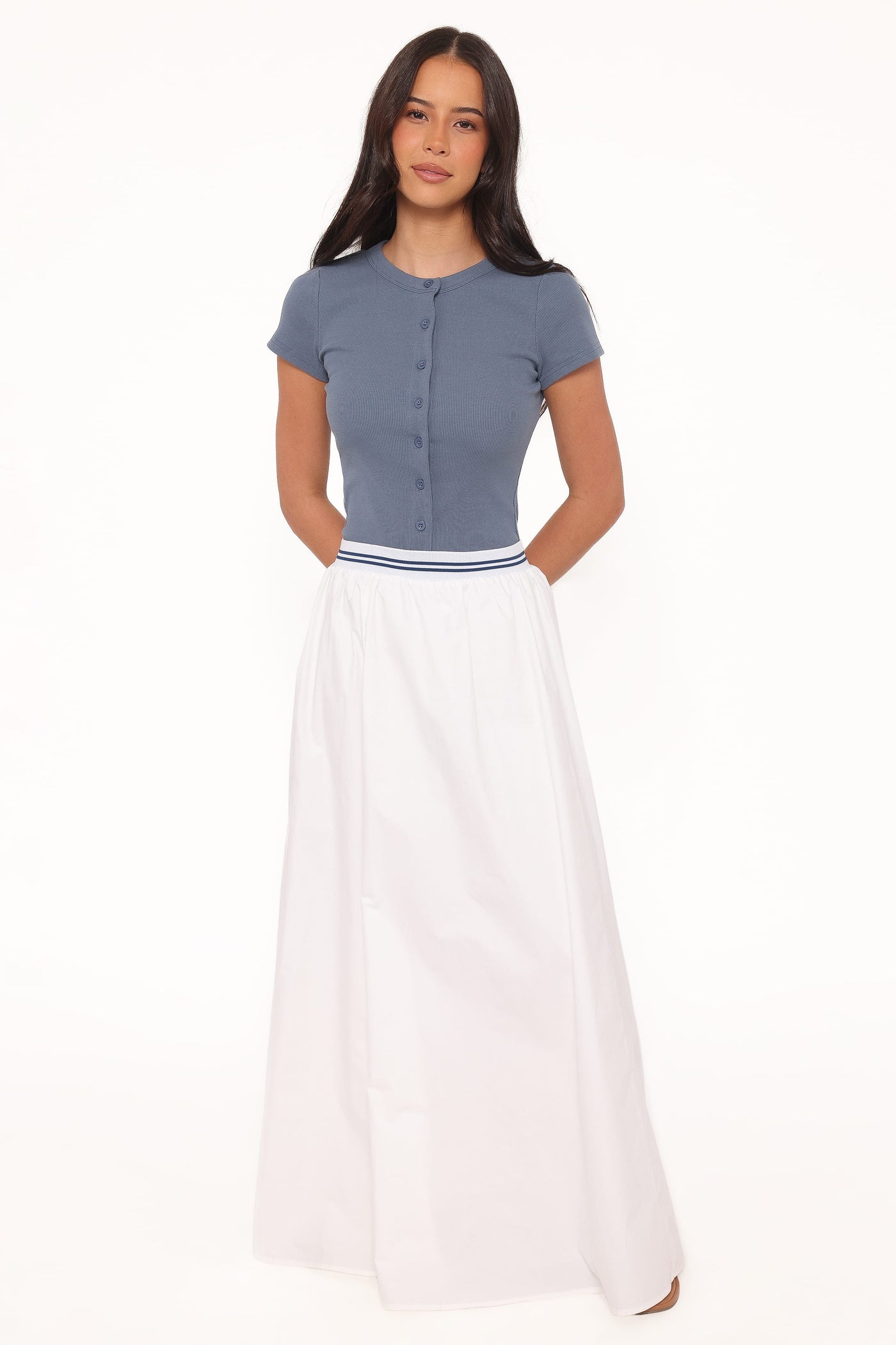 Christine Maxi Skirt - White