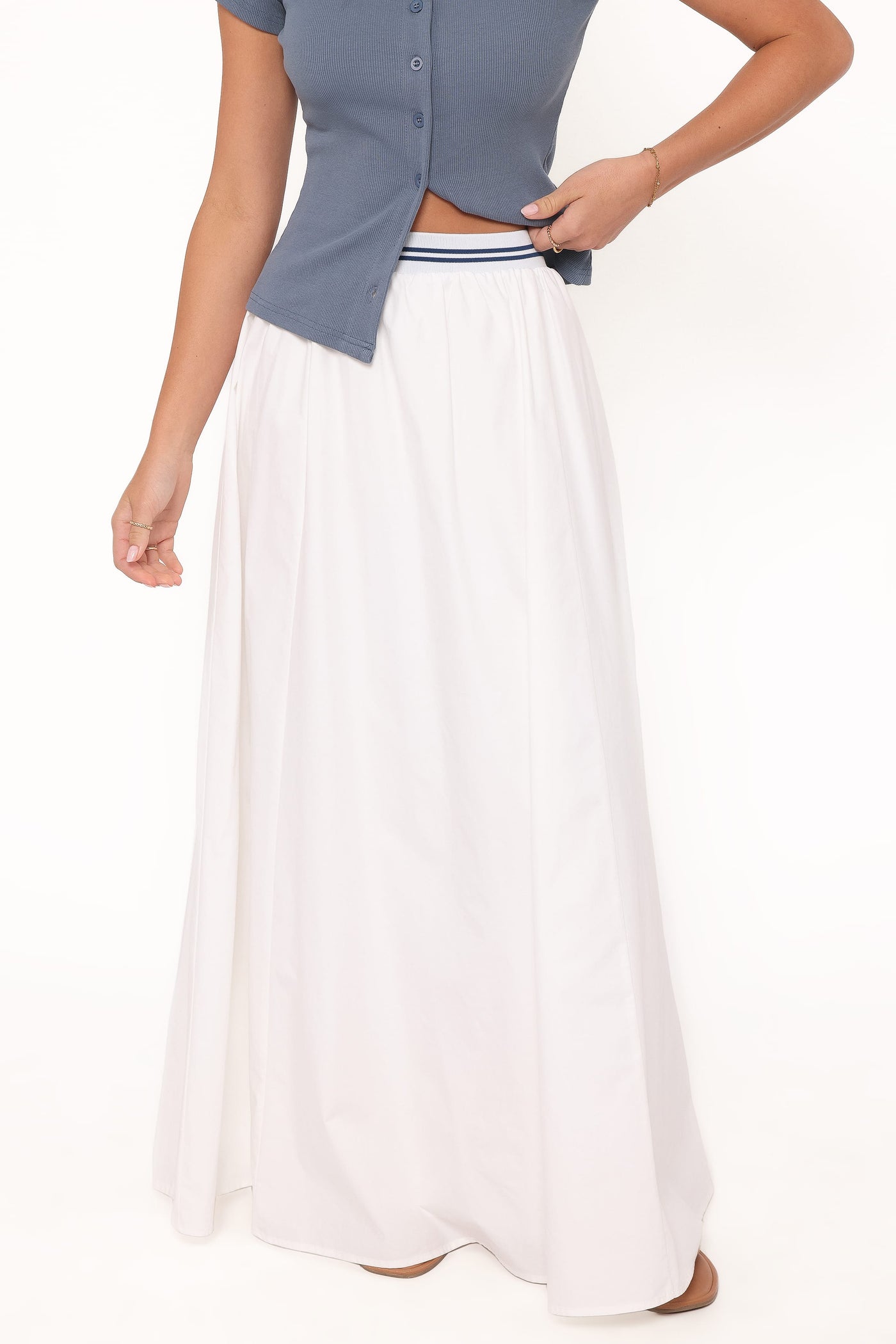 Christine Maxi Skirt - White