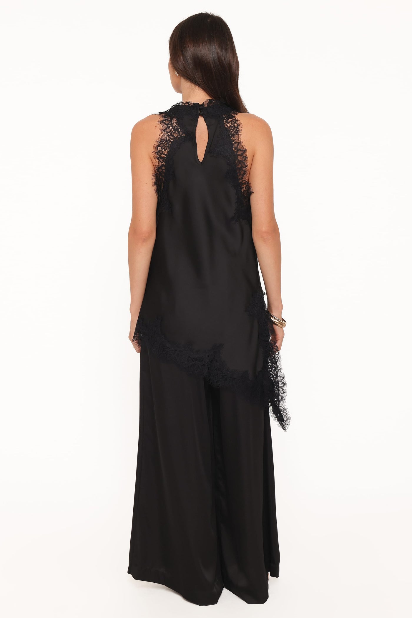 Clara Wide Leg Tailored Pant - Black