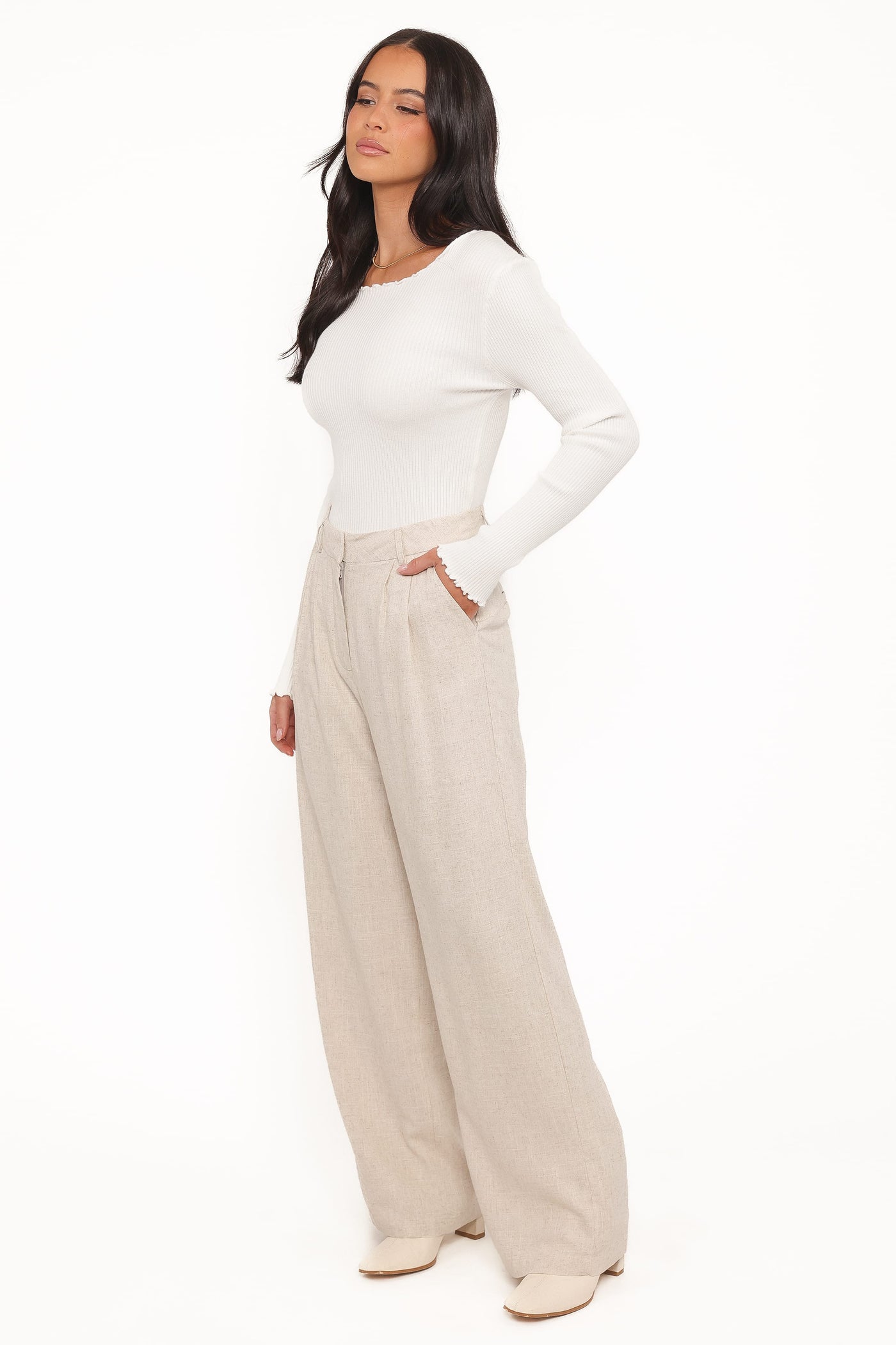 Dean Linen Pants - Beige