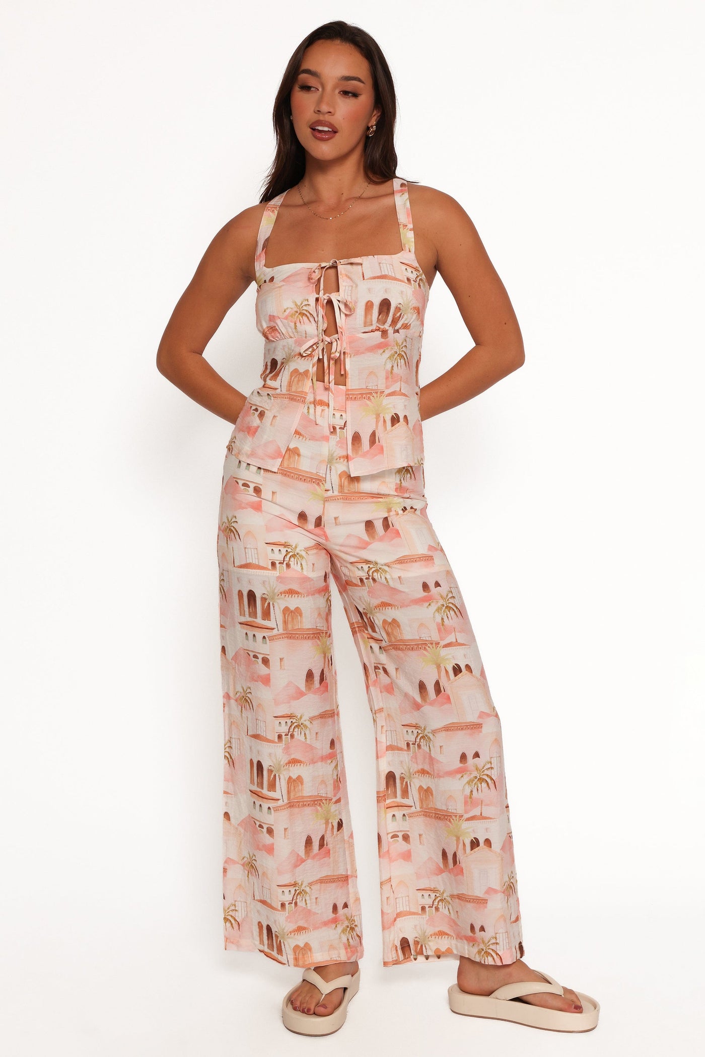 Devina Pants - Tan Print
