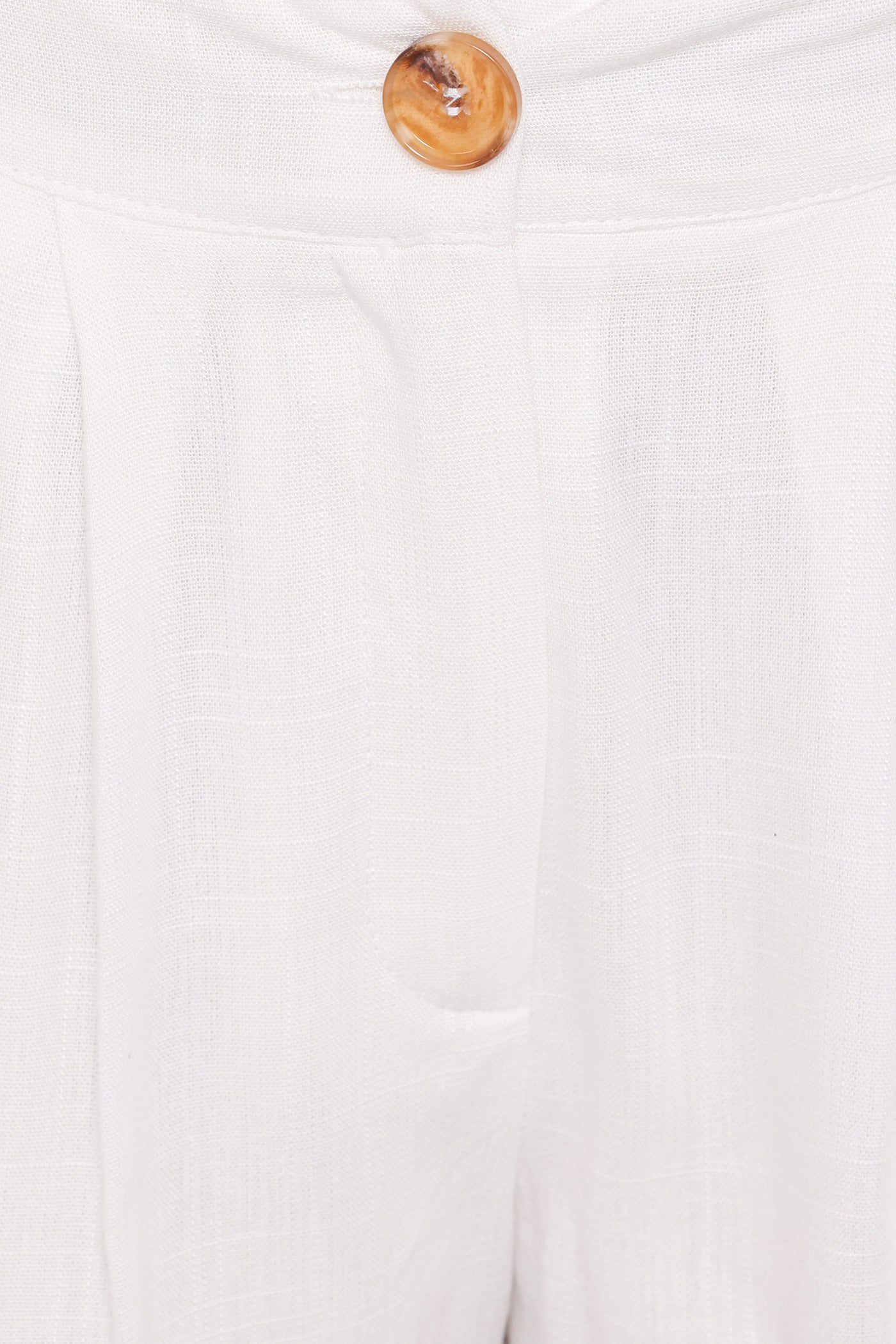 Elinor Cuffed Linen Short - Cream
