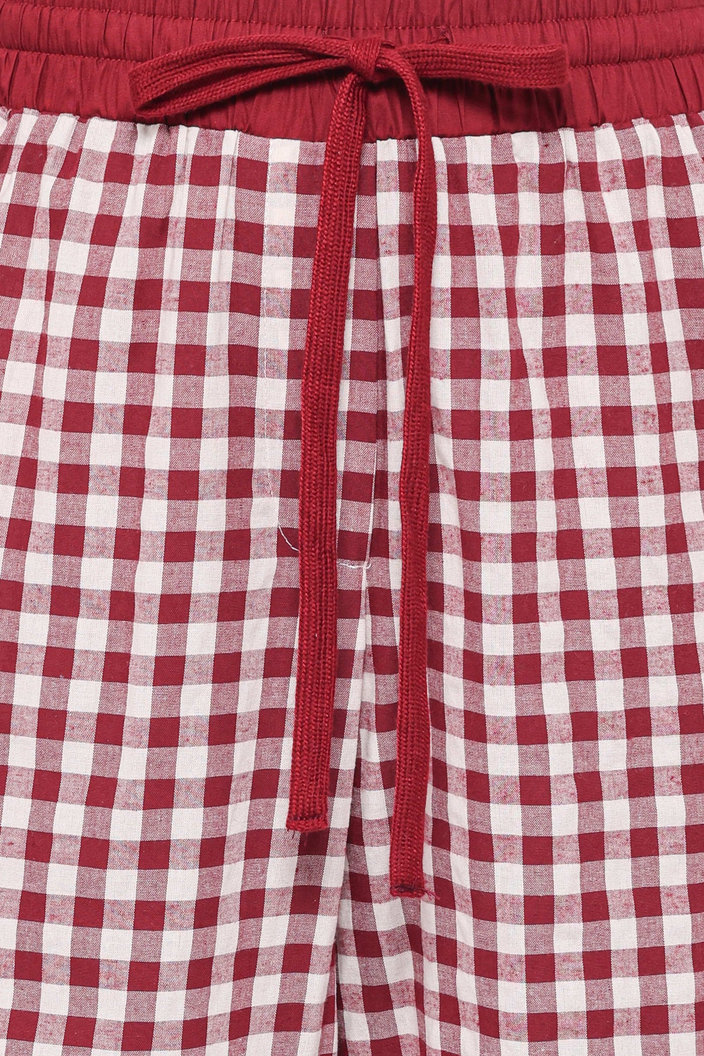 Lawson Track Pants - Burgundy Gingham