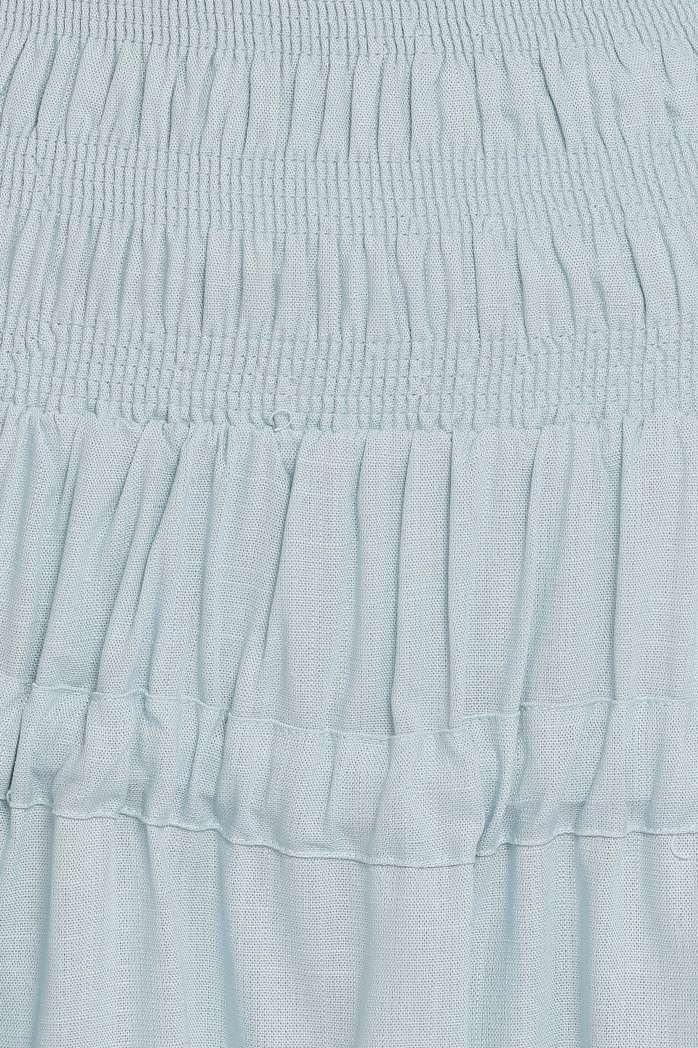 Leah Mini Skirt Side Ties - Baby Blue