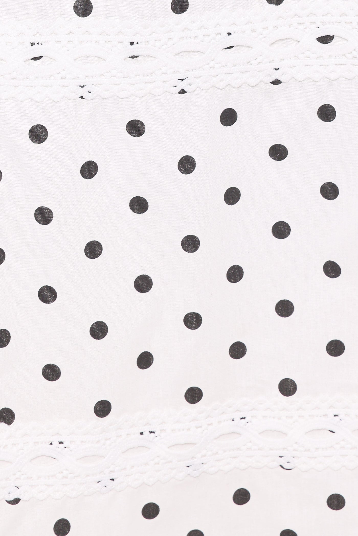 Lucia Tiered Midi Skirt - White Polka Dot