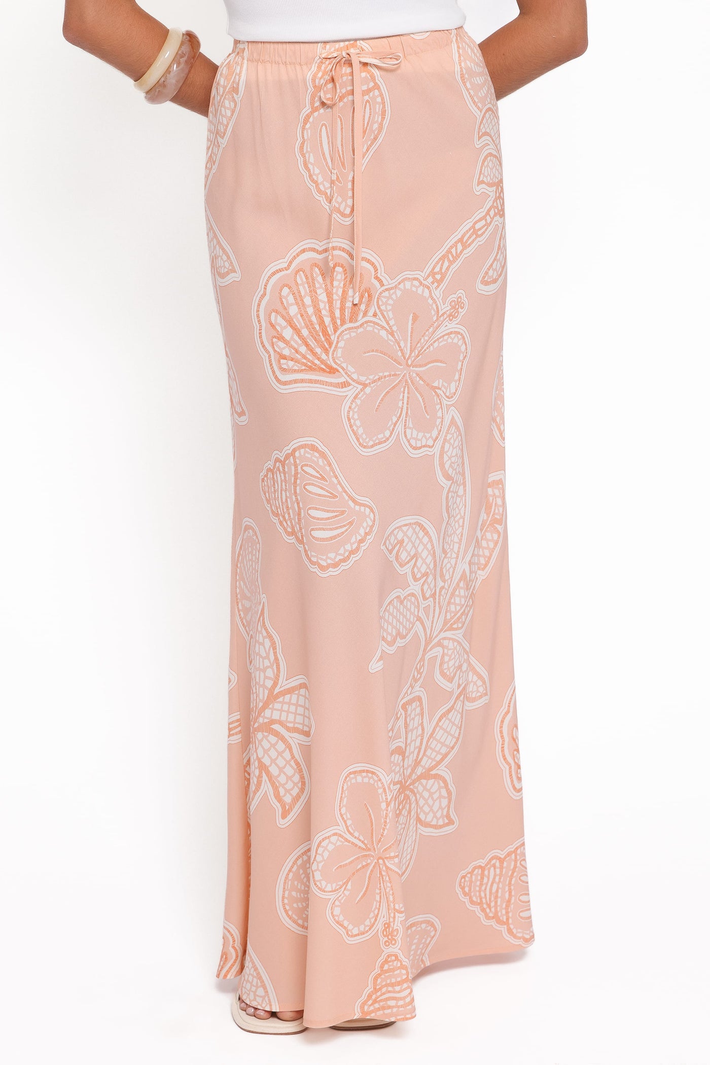 Marissa Maxi Skirt - Peach Floral