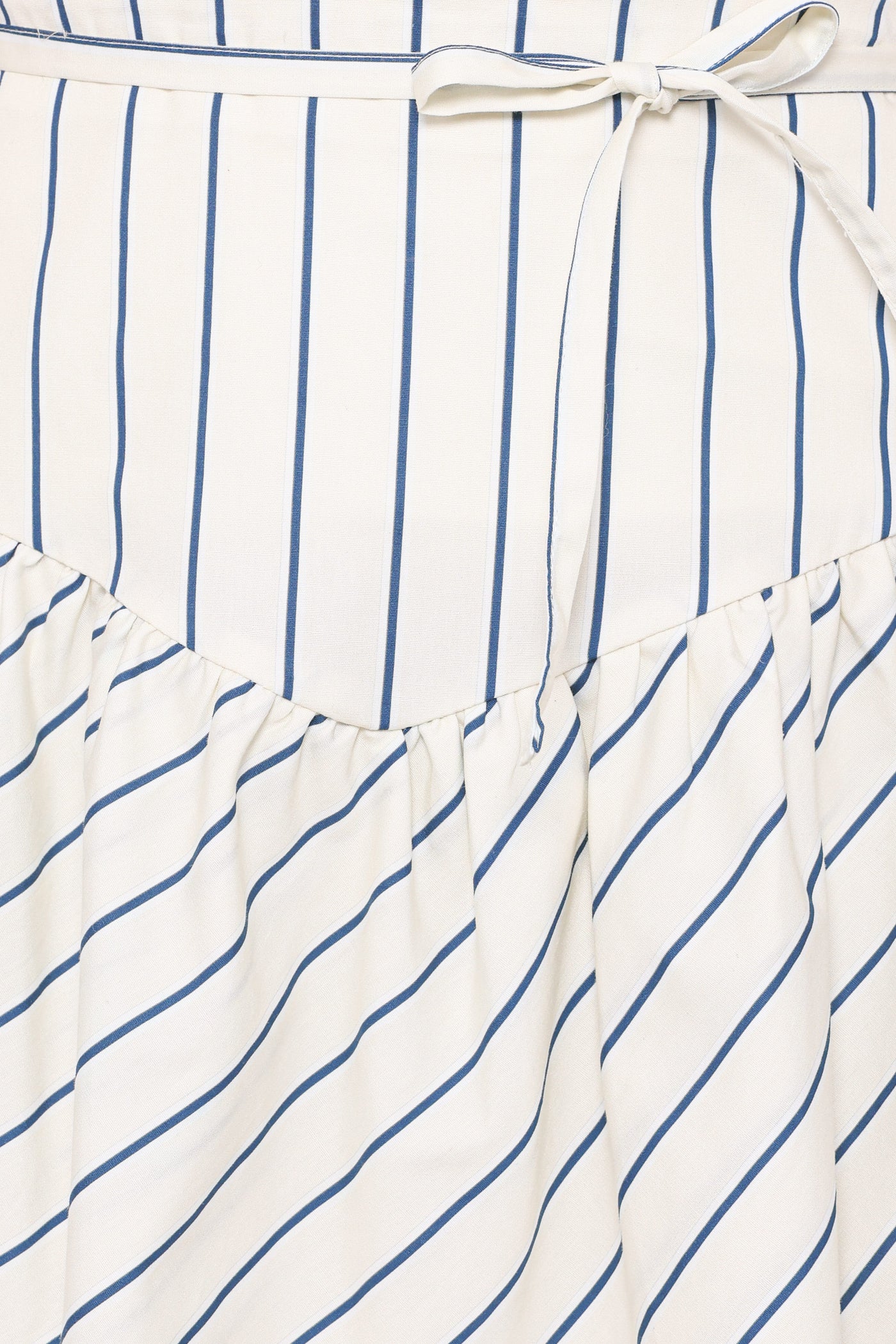 Sybella Frill Basque Skirt - Yellow/Blue Stripe