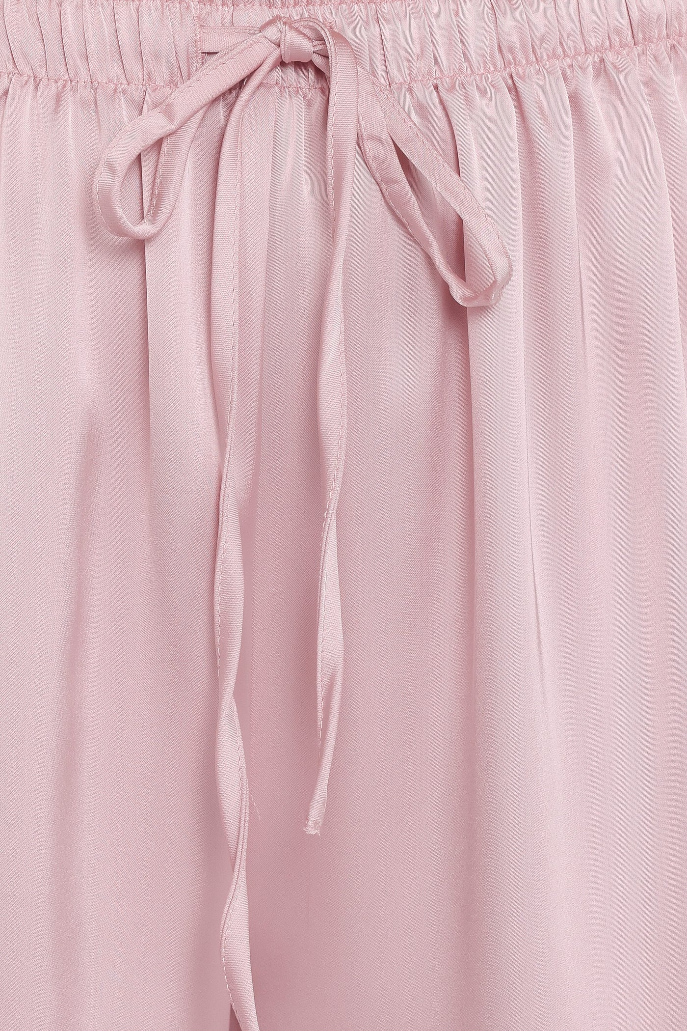 Viola Drawstring Wide Leg Pant - Pale Pink