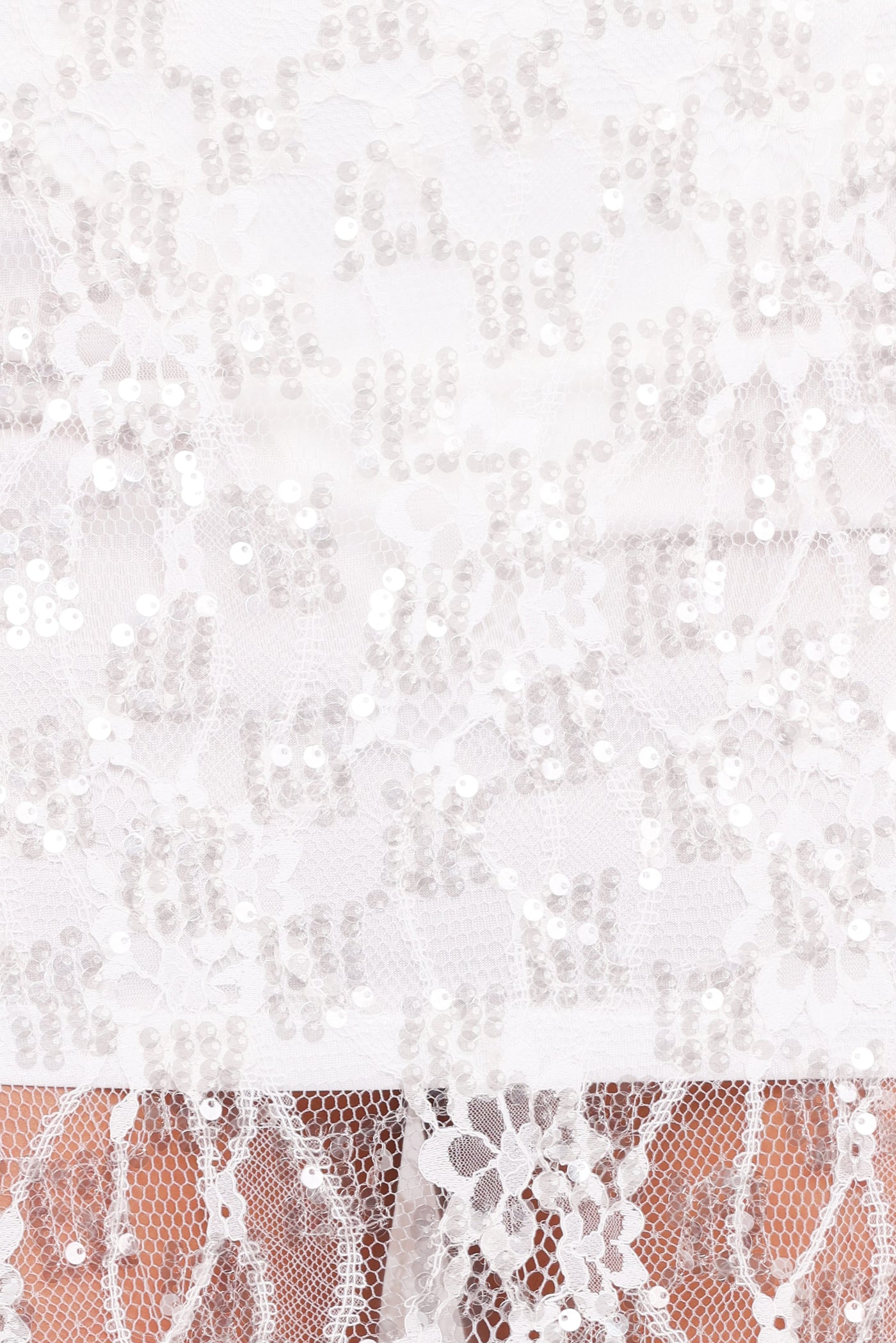 Yonder Sheer Panel Lace Maxi Skirt - White