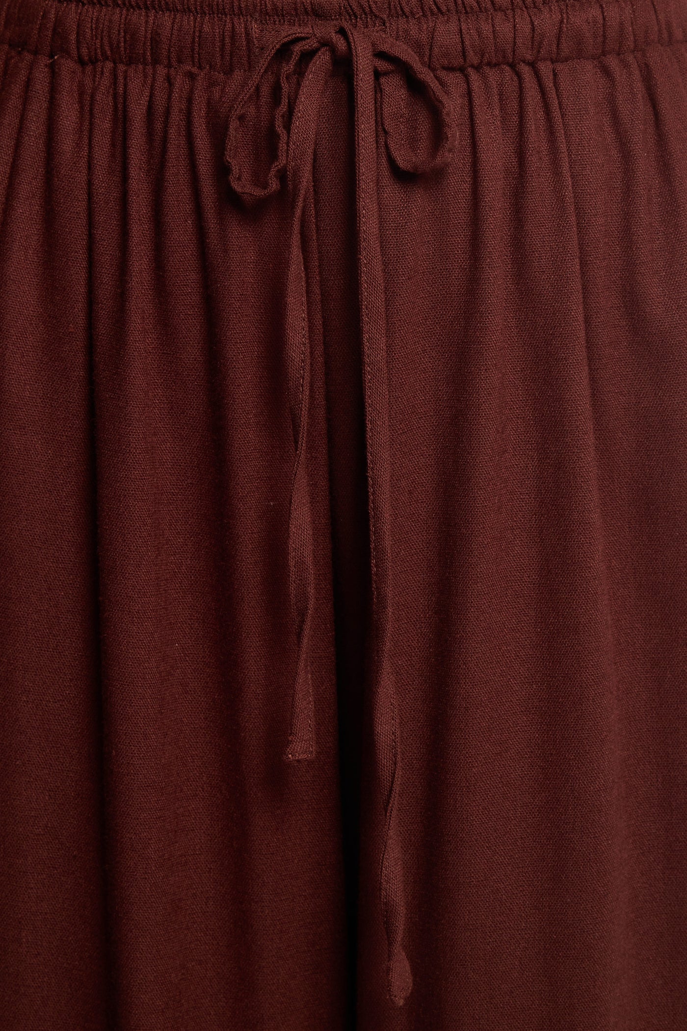 Zane Tie Waist Pant - Chocolate