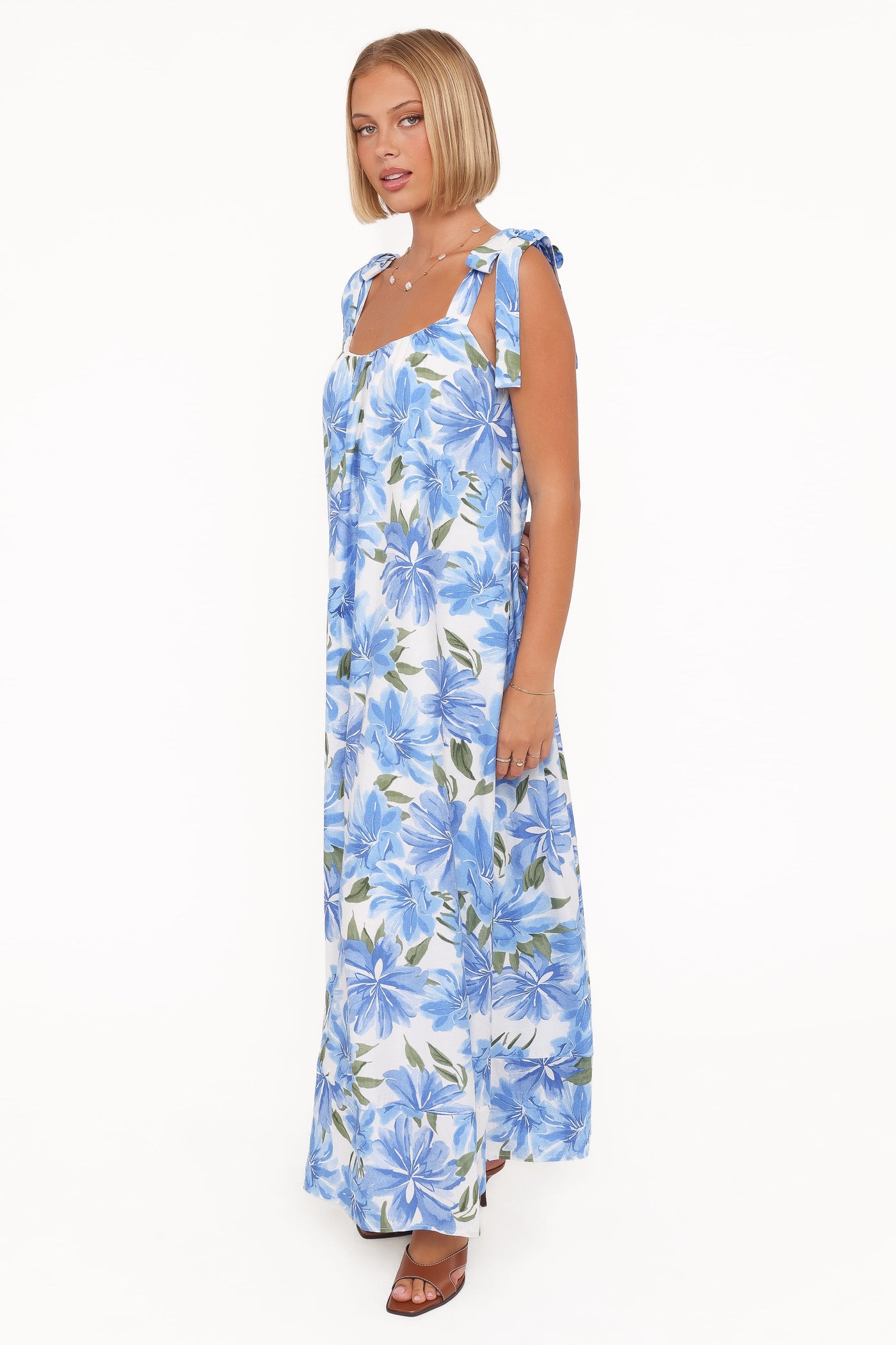Amber Maxi Dress - Blue Floral