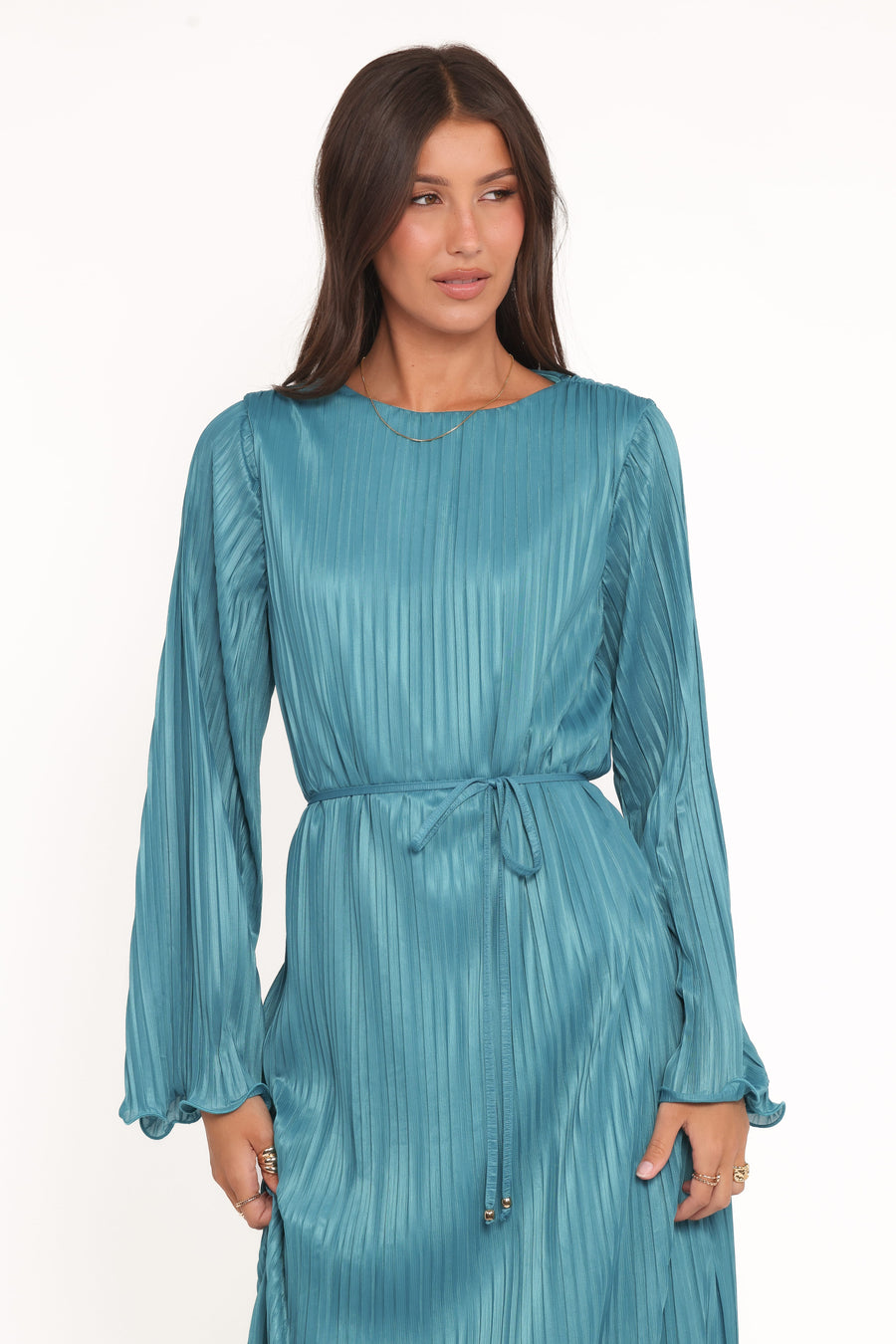 Armena Long Sleeve Maxi Dress - Teal