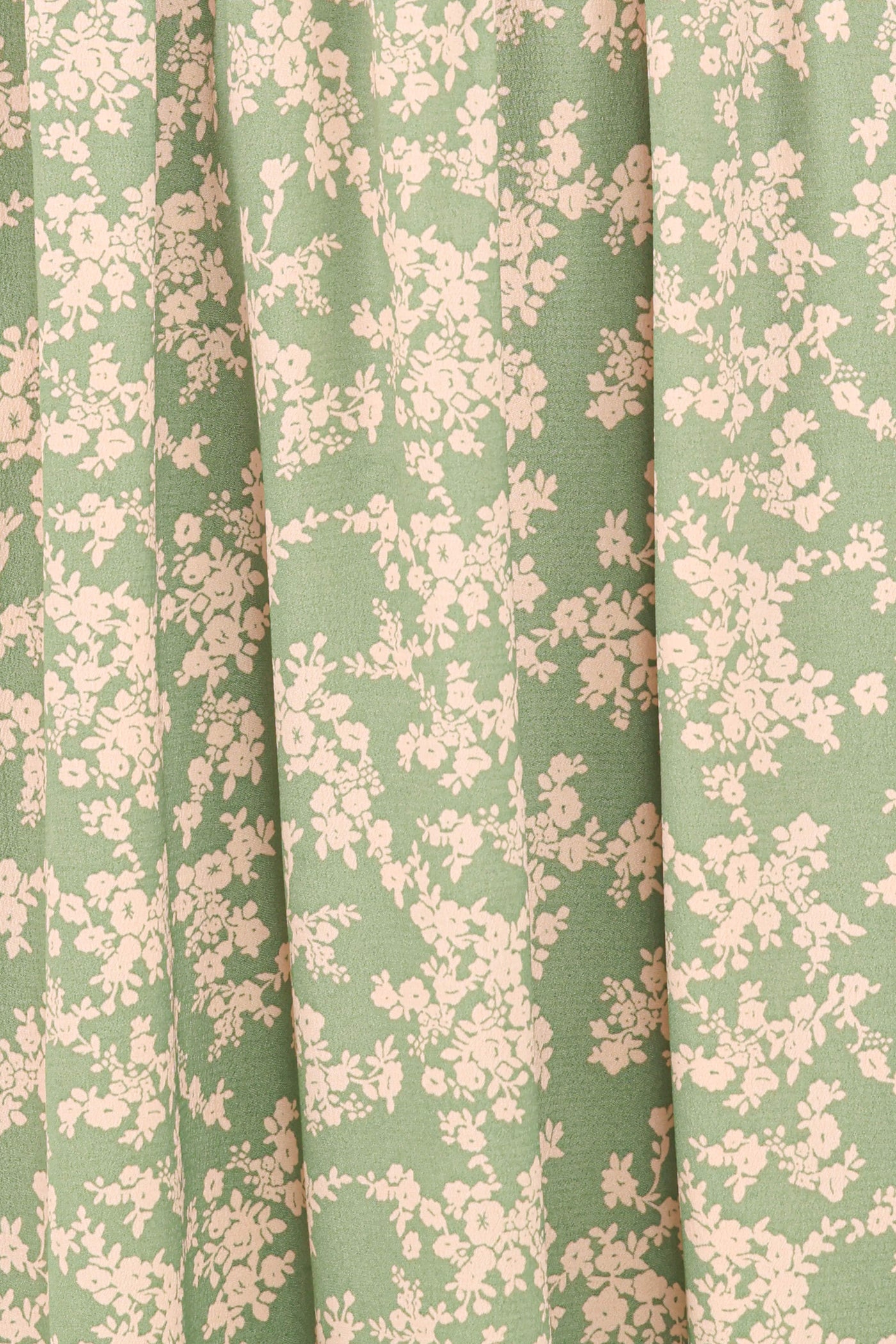 Ashara Long Sleeve Midi Dress - Green Floral