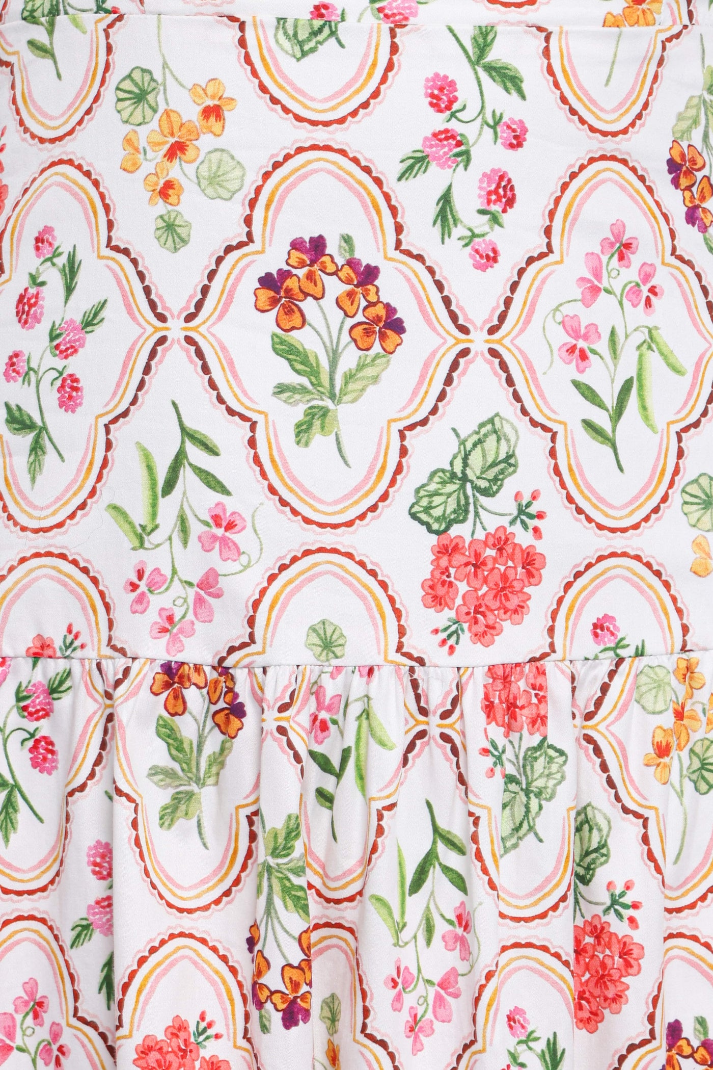 Botanique Midi Dress - Coral Wildflower