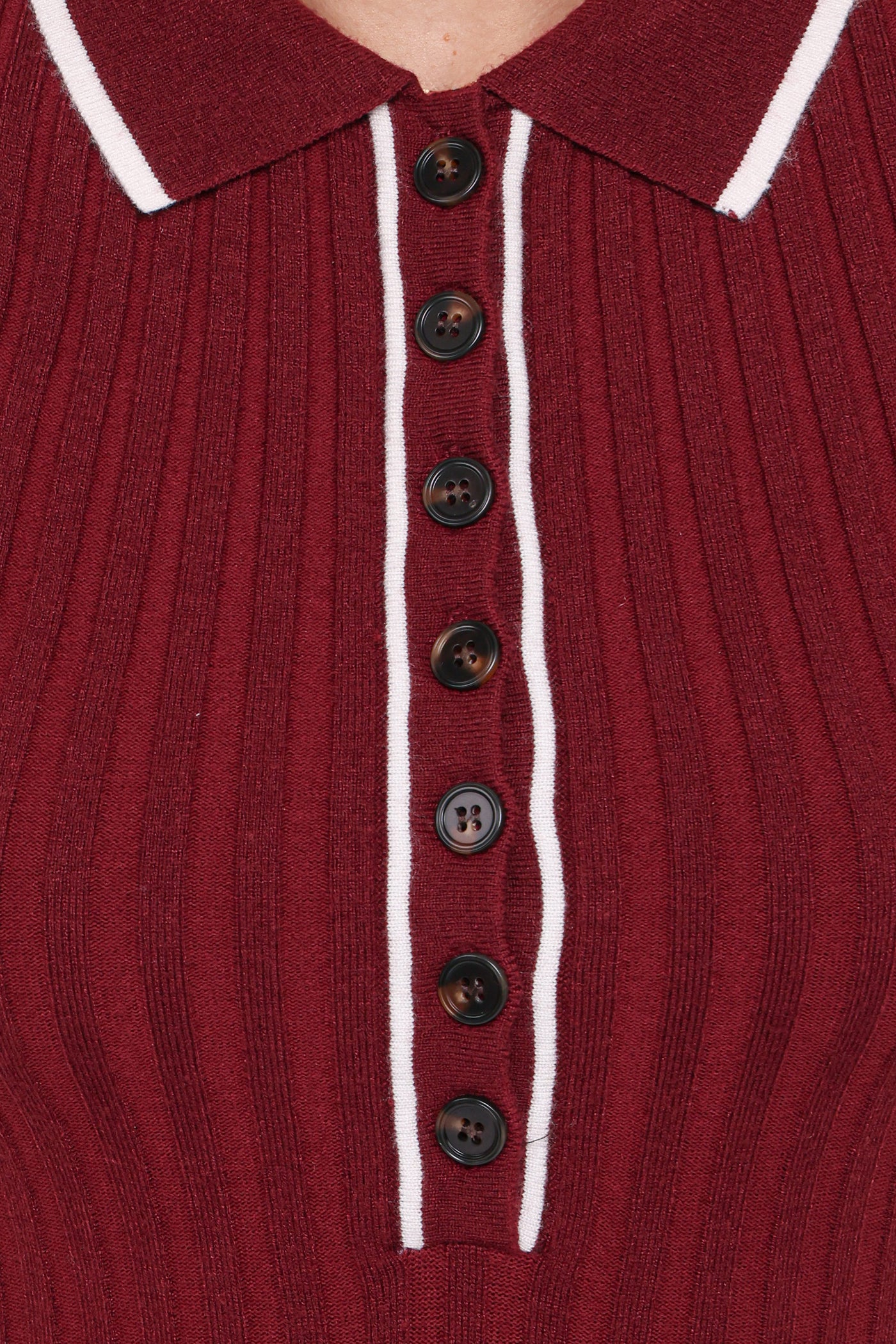 Conner Short Sleeve Knit Dress - Burgundy