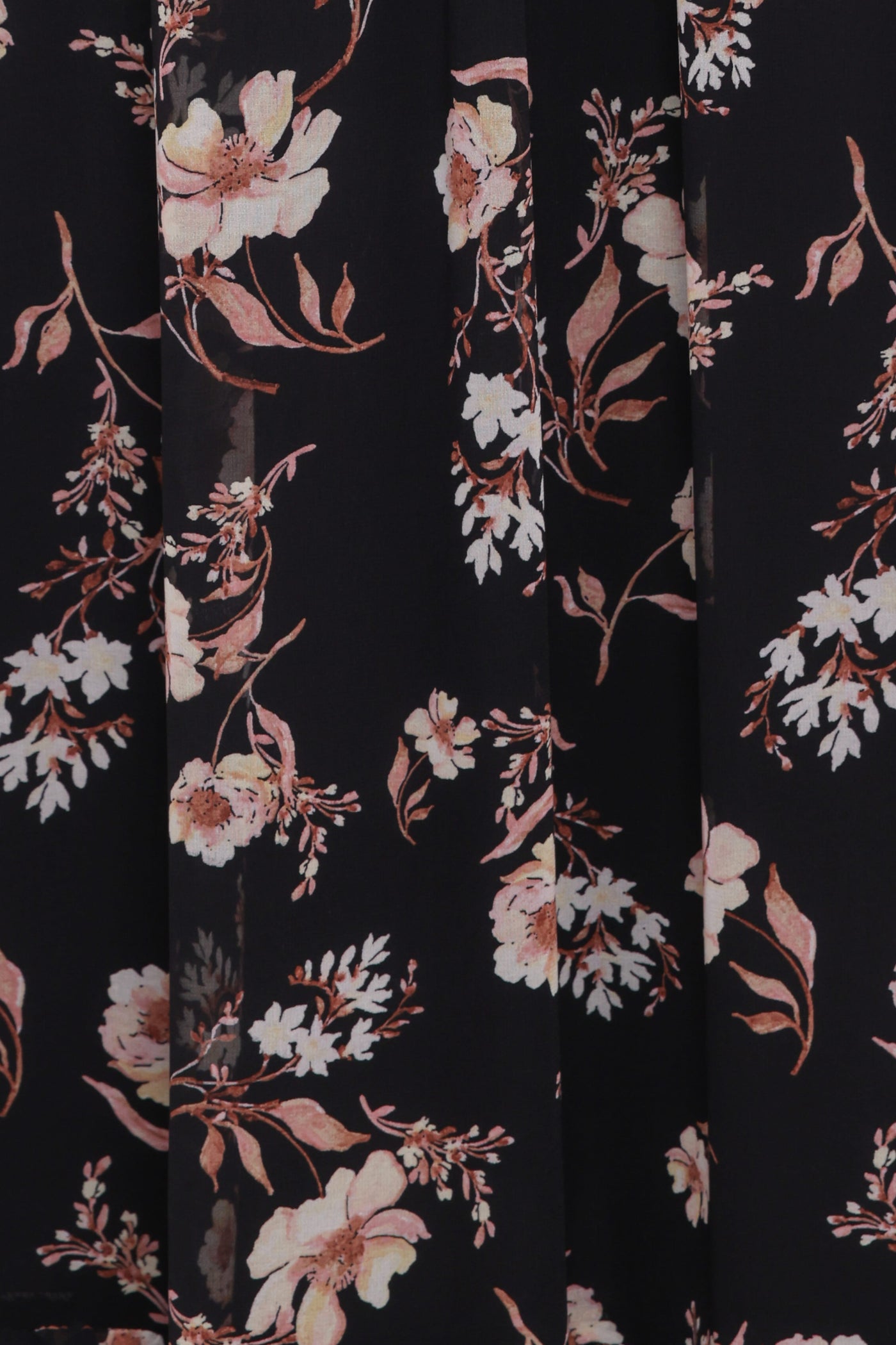 Evian Long Sleeve Maxi Dress - Black Floral