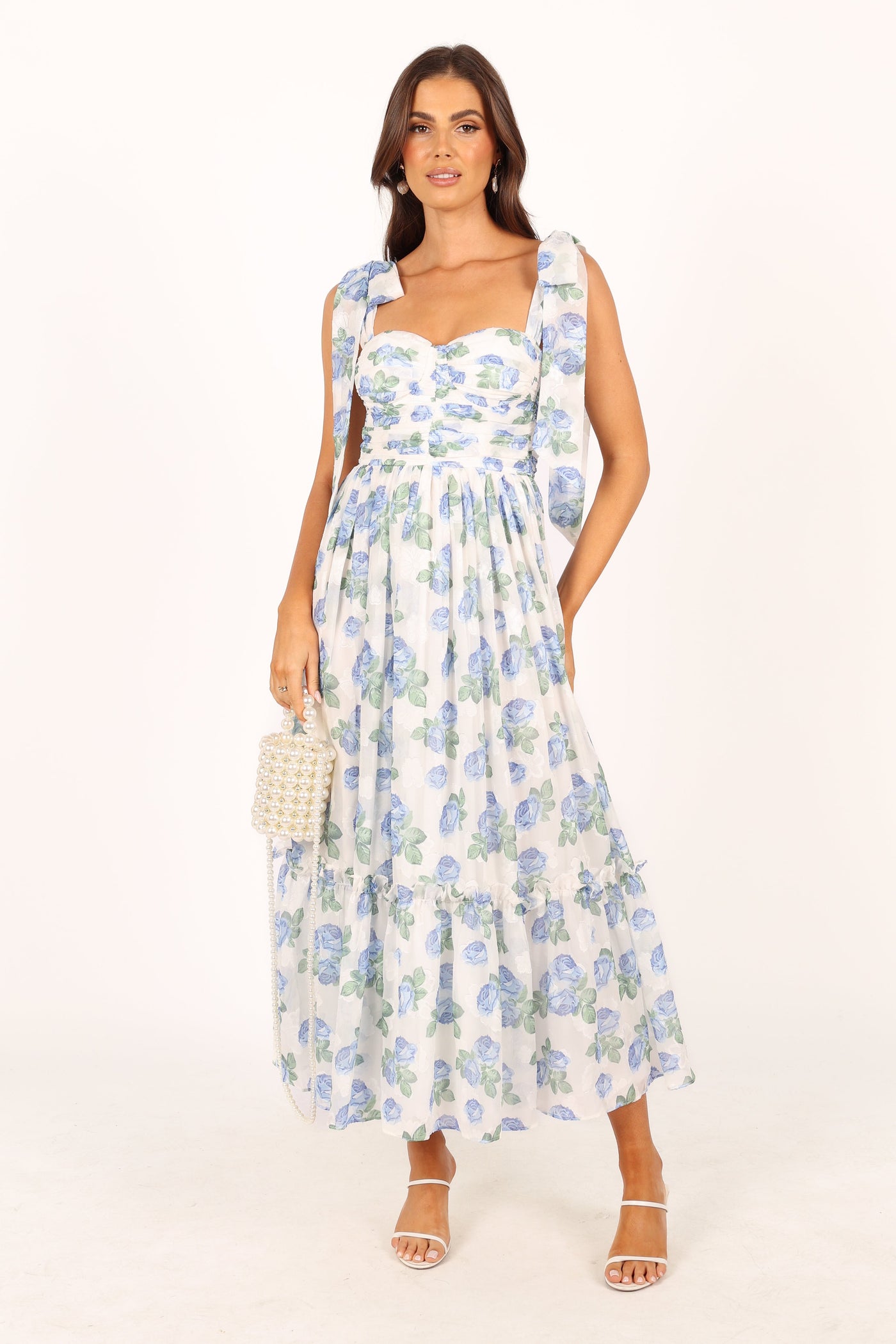 Floret Midi Dress - Blue (H-T)