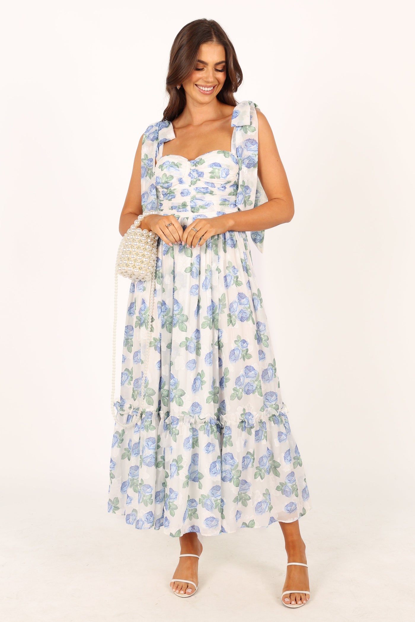 Floret Midi Dress - Blue (H-T)