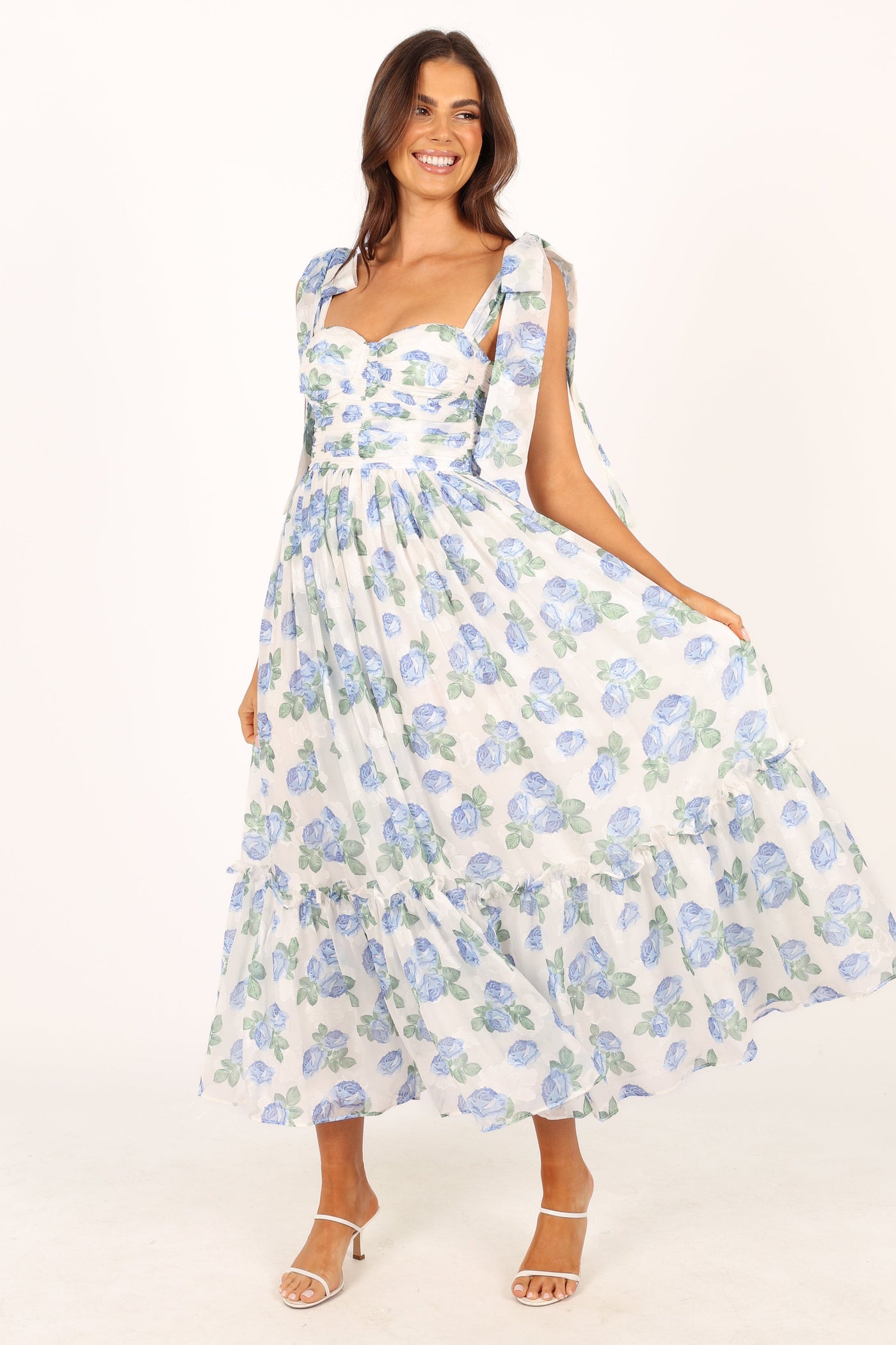 Floret Midi Dress - Blue (H-T)
