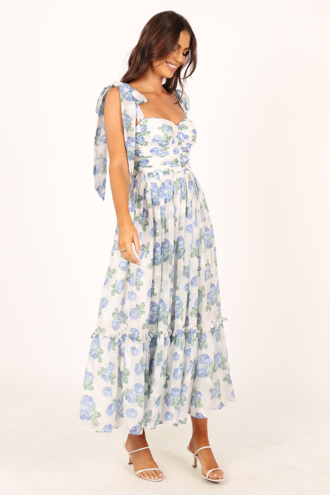Floret Midi Dress - Blue (H-T)