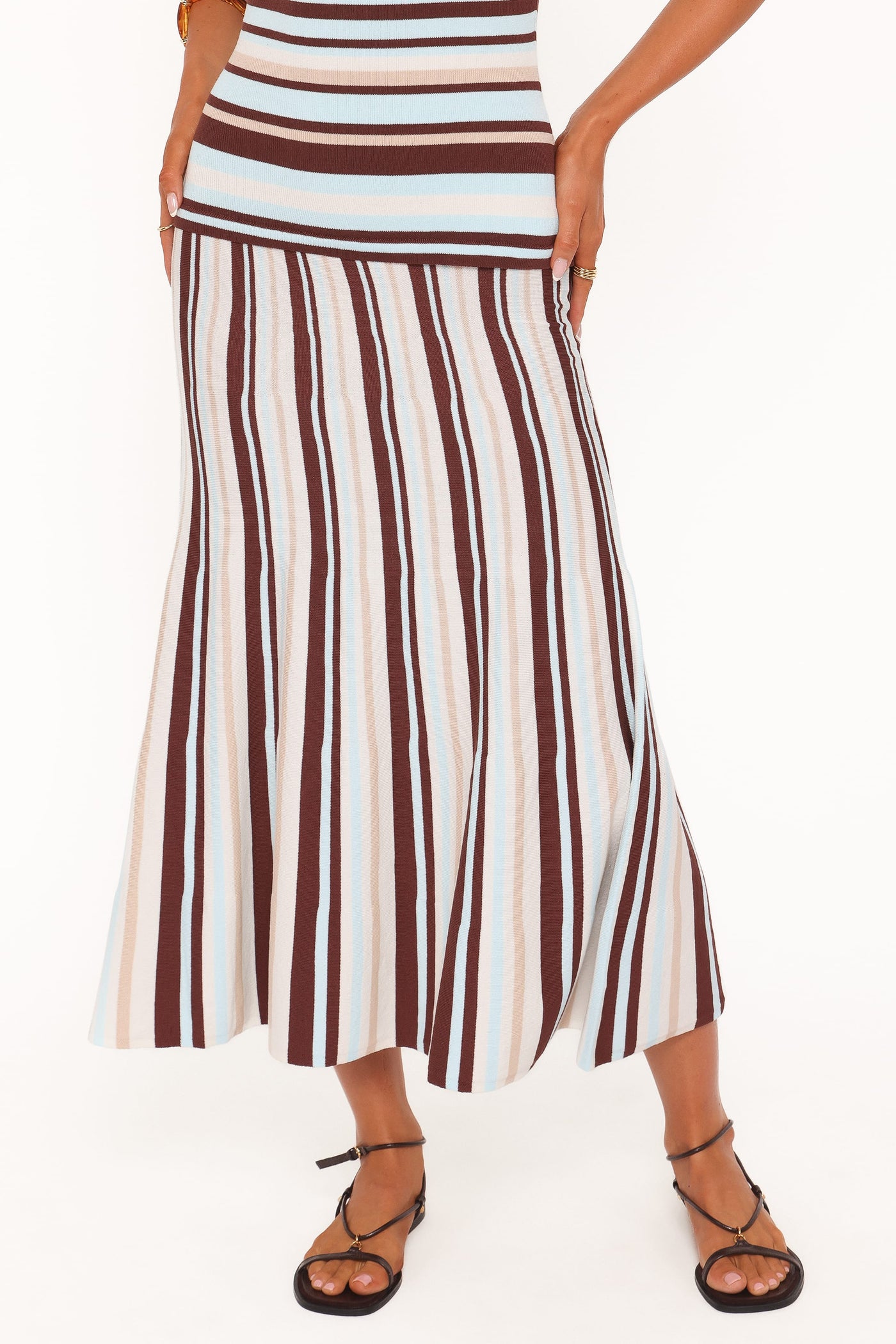 Karlin Maxi Dress - Blue Stripe