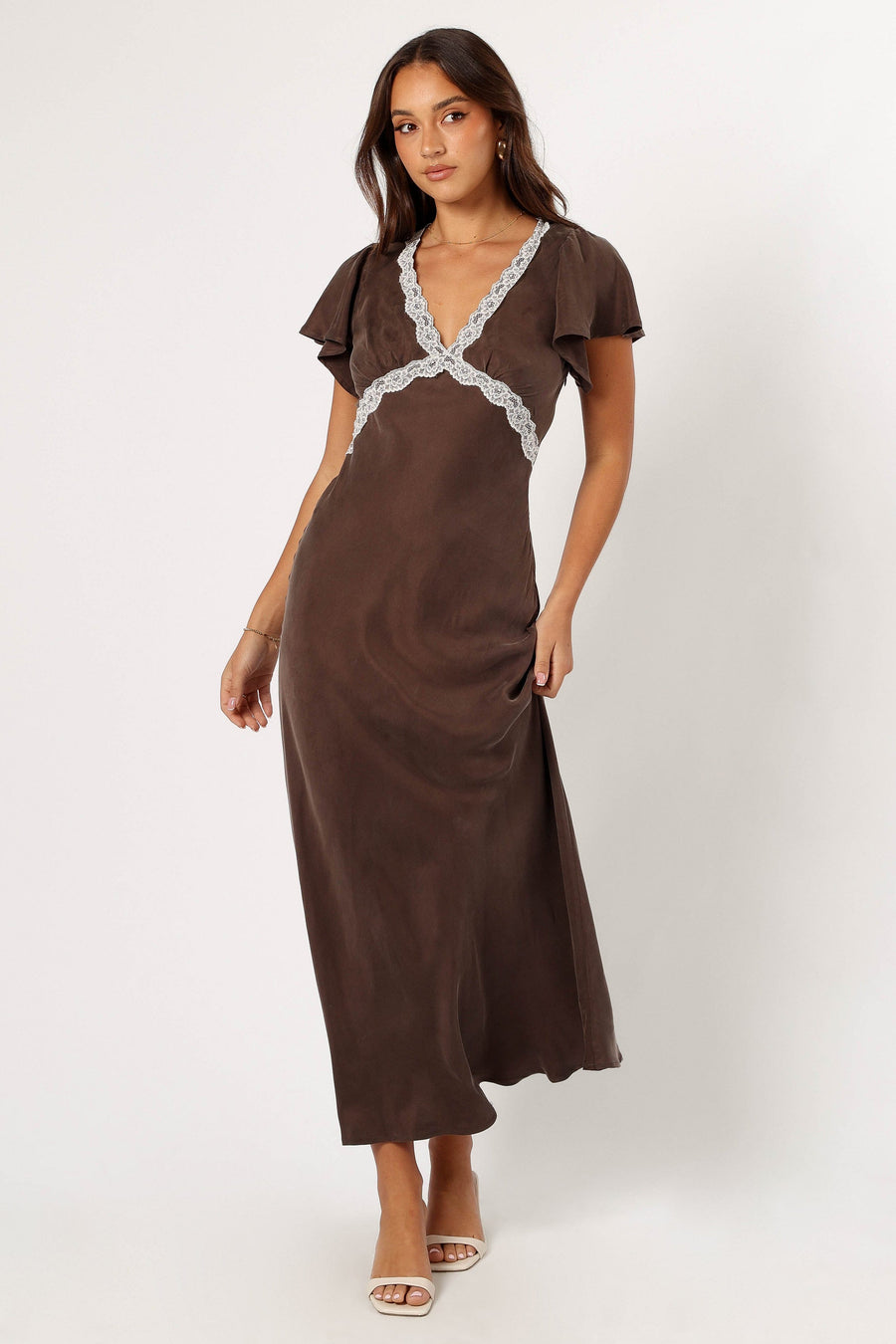 Kathryn Midi Dress - Warm Grey