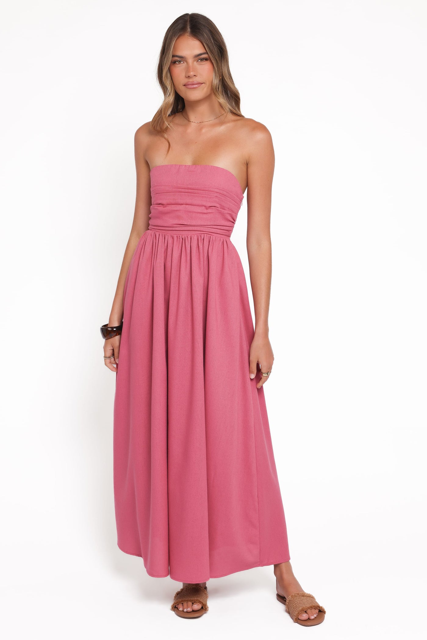 Kayt Strapless Dress - Petal Pink