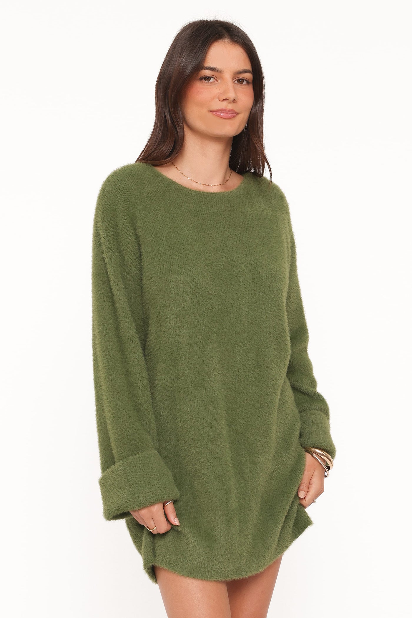 Mitchell Knit Mini Dress - Olive