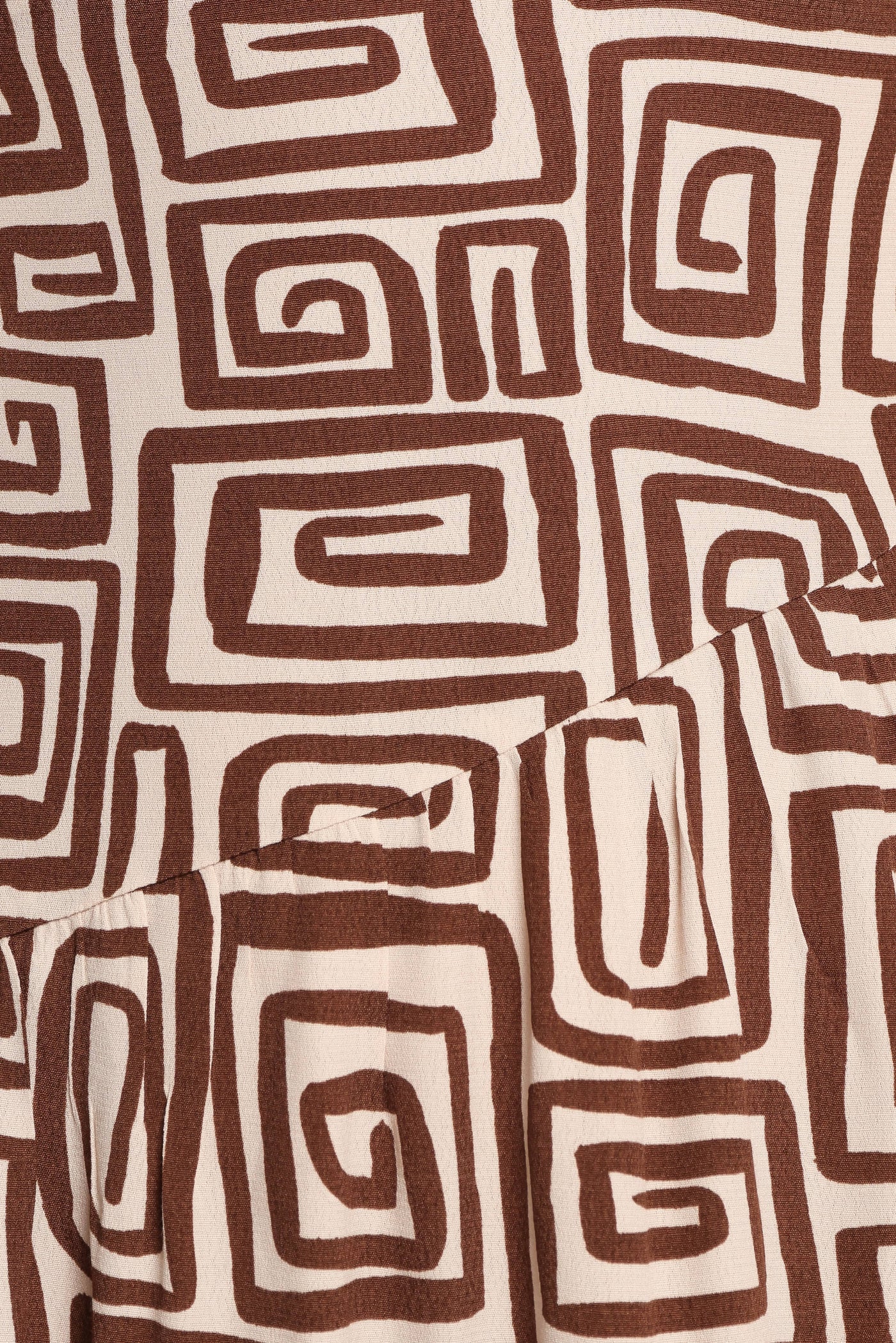 Sheridan Long Sleeve Mini Dress - Chocolate Brown Print