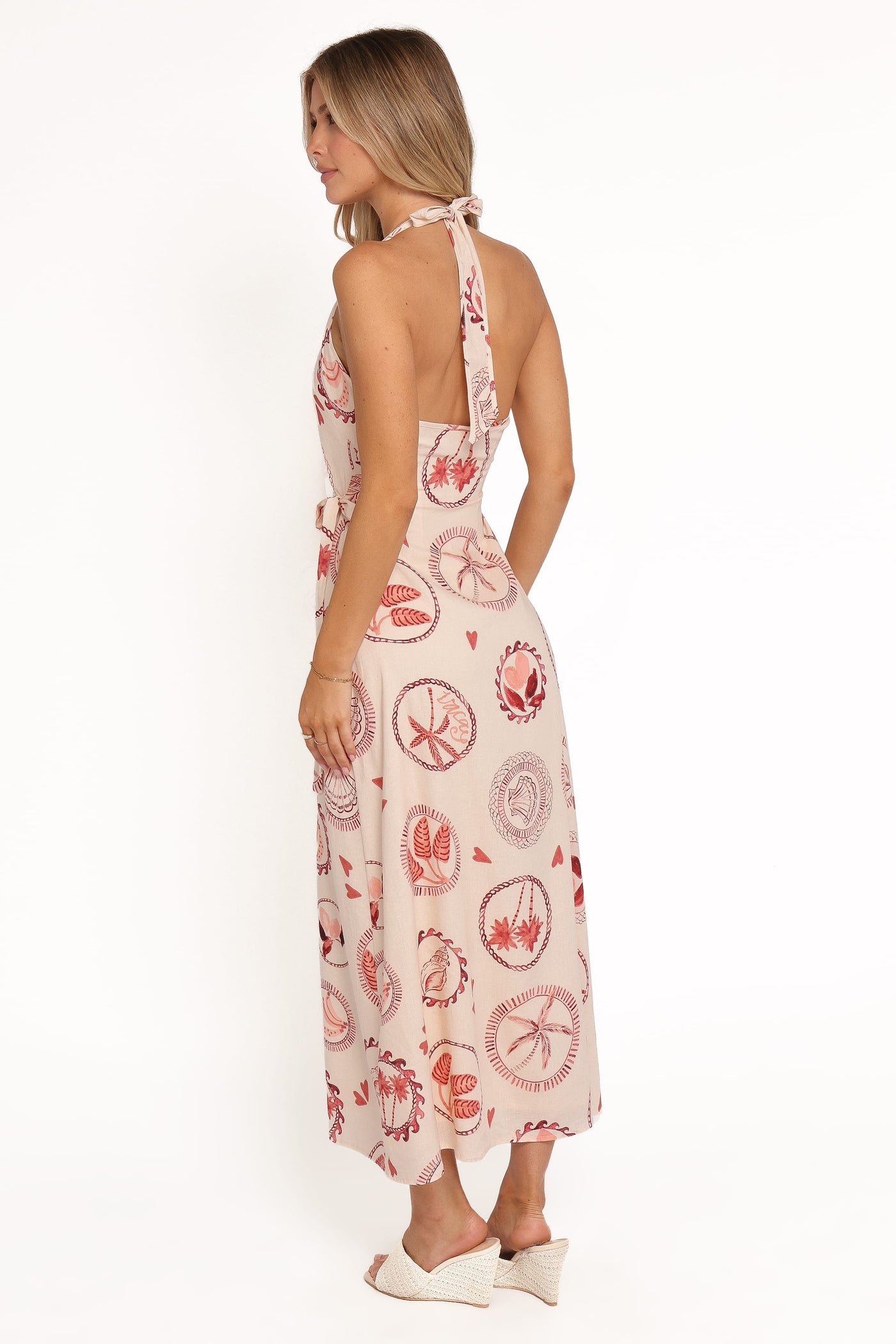 Sierra Wrap Midi Dress - Vacay Print
