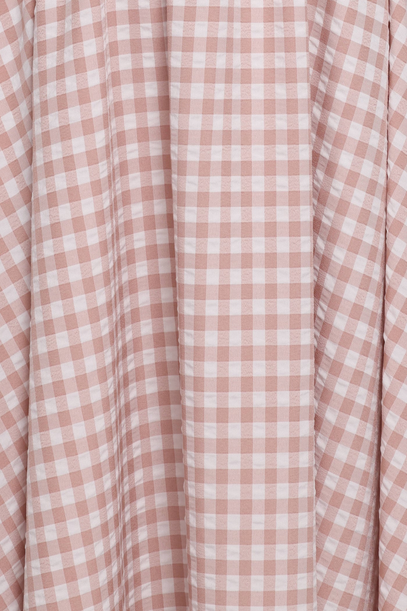 Siun Short Sleeve Midi Dress - Brown Gingham