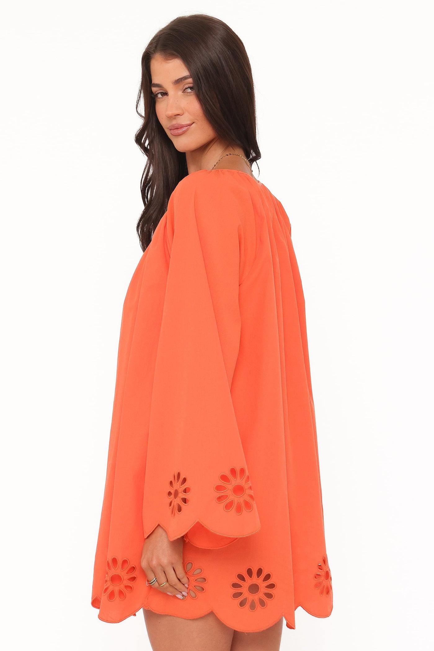 Tampa Long Sleeve Mini Dress - Orange