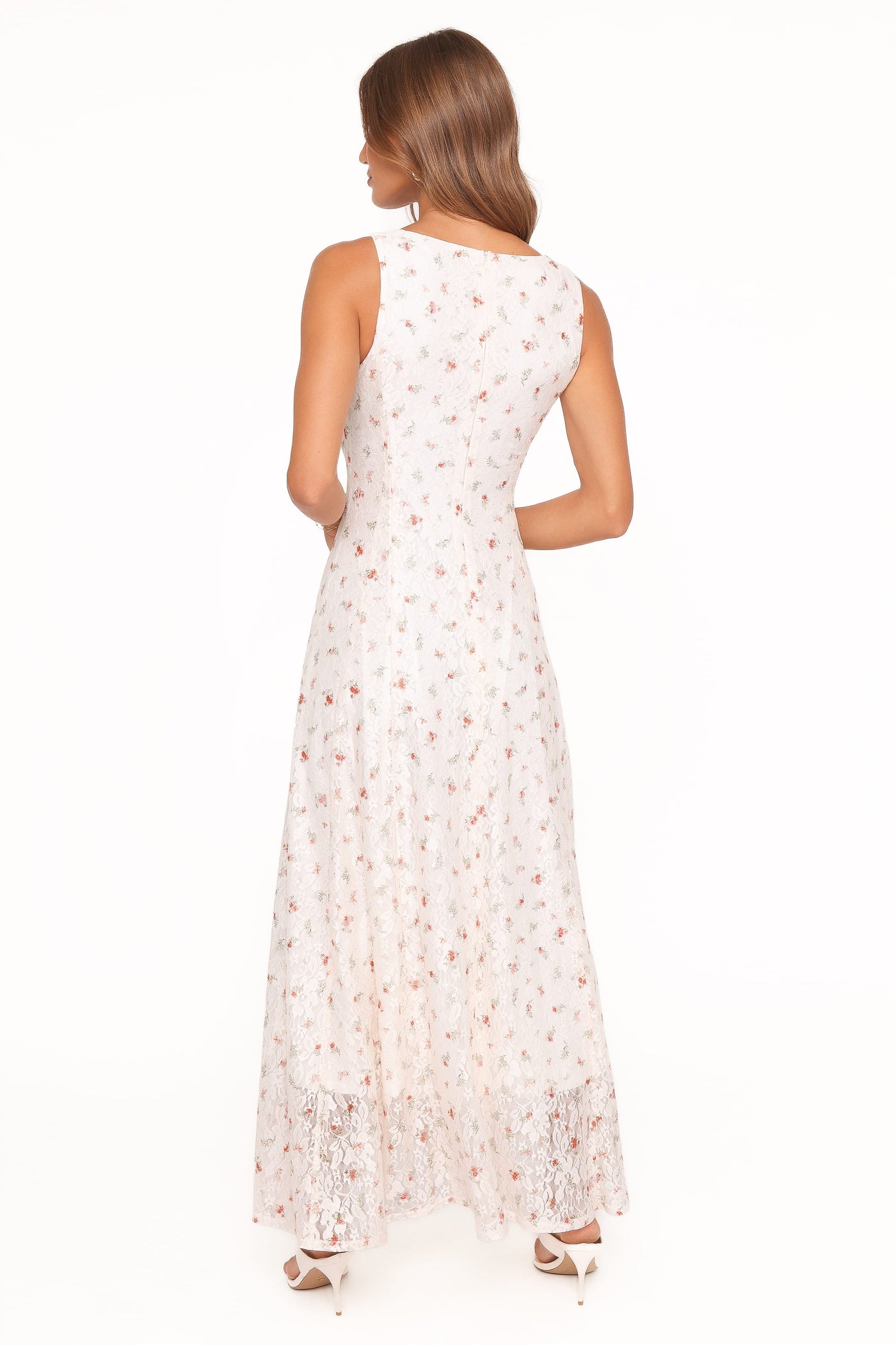 Valley Maxi Dress - White Floral Lace