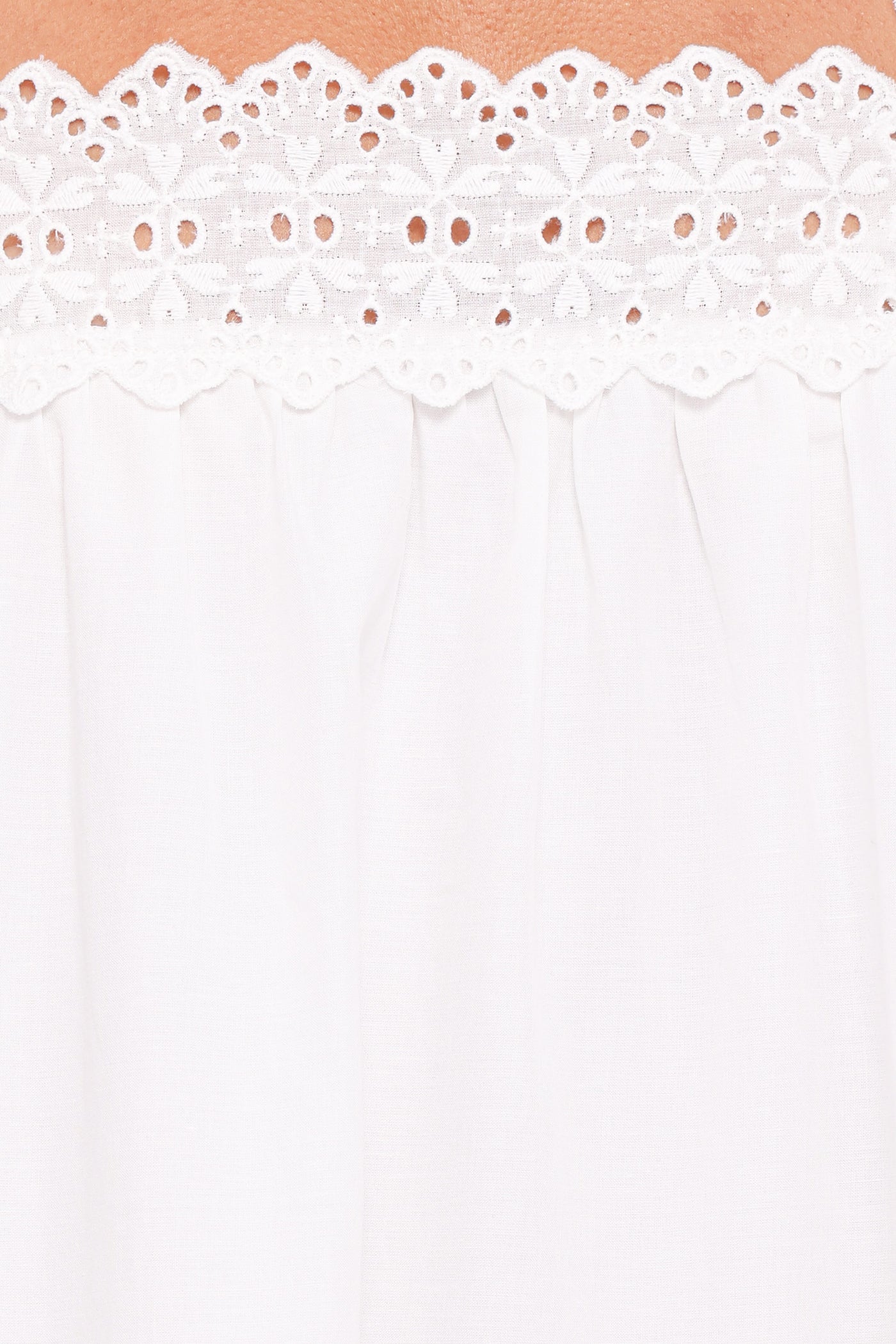 Winora Midi Dress - White Broderie