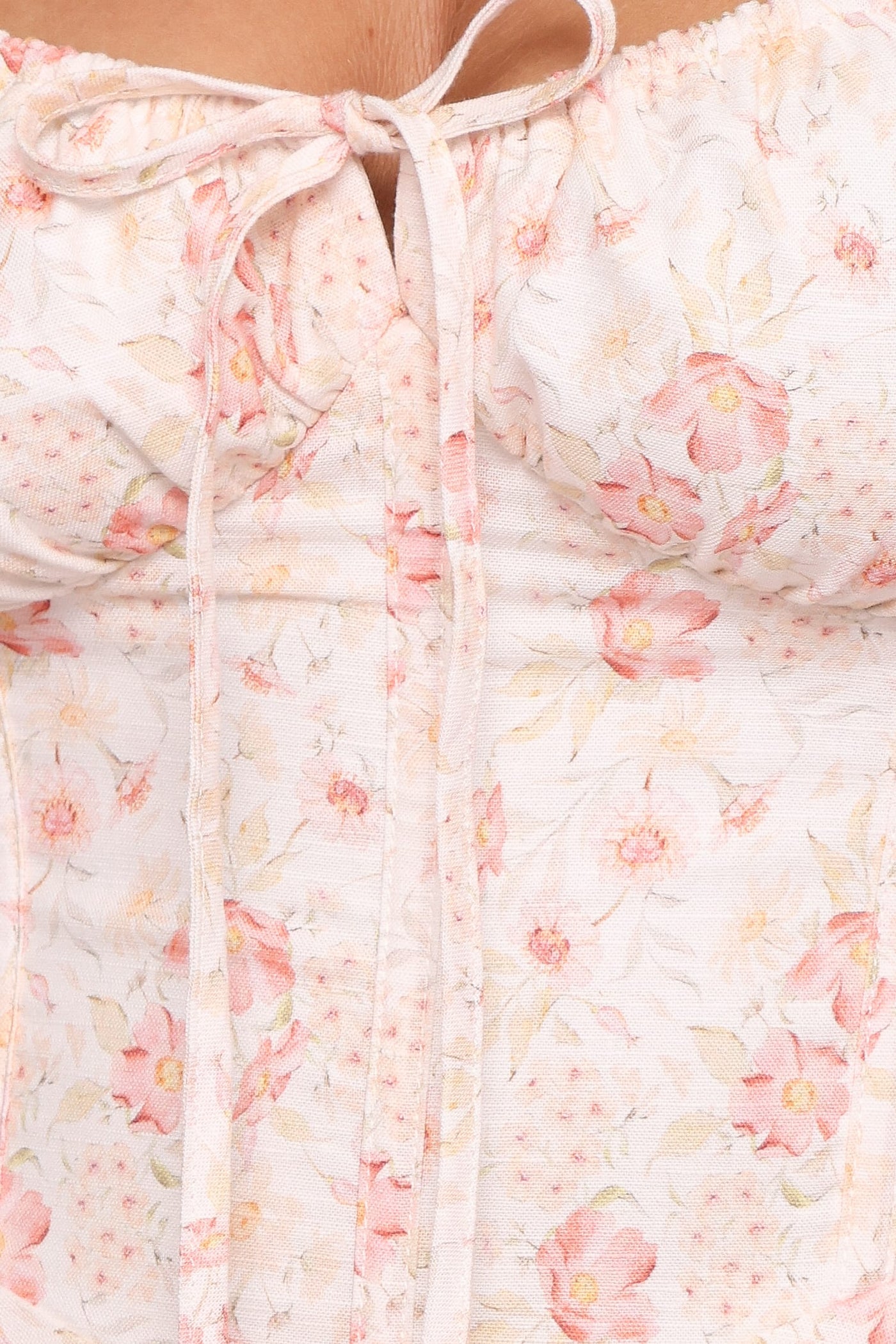 Wisteria Midi Dress - Peach Ditsy Floral