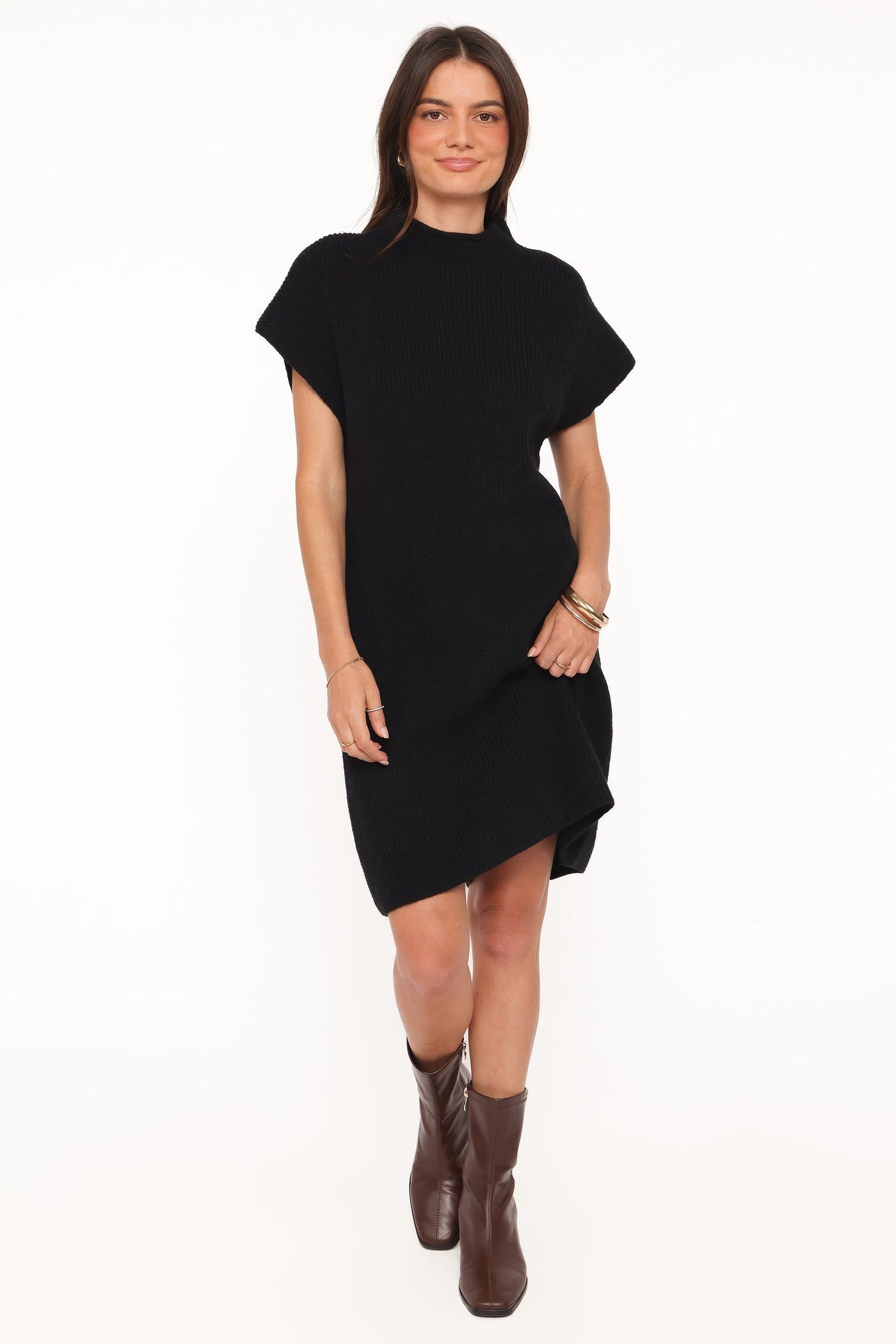 Wright Knit Mini Dress - Black