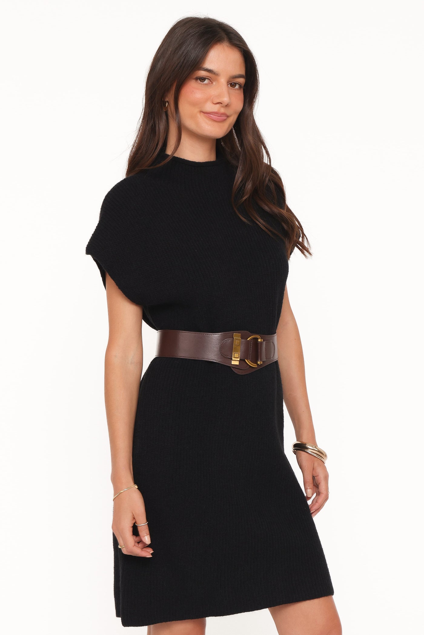 Wright Knit Mini Dress - Black