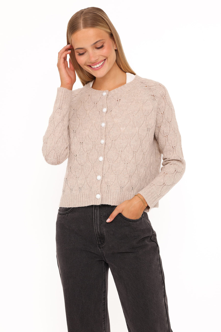 Mattie Cardigan - Beige