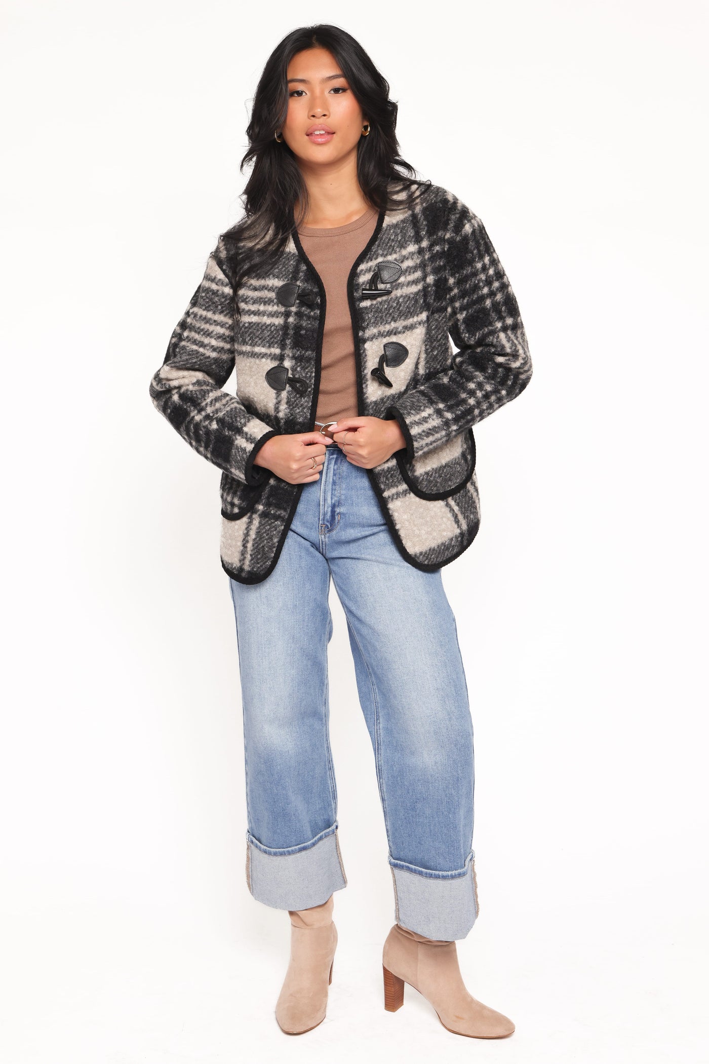 Austin Plaid Jacket - Black