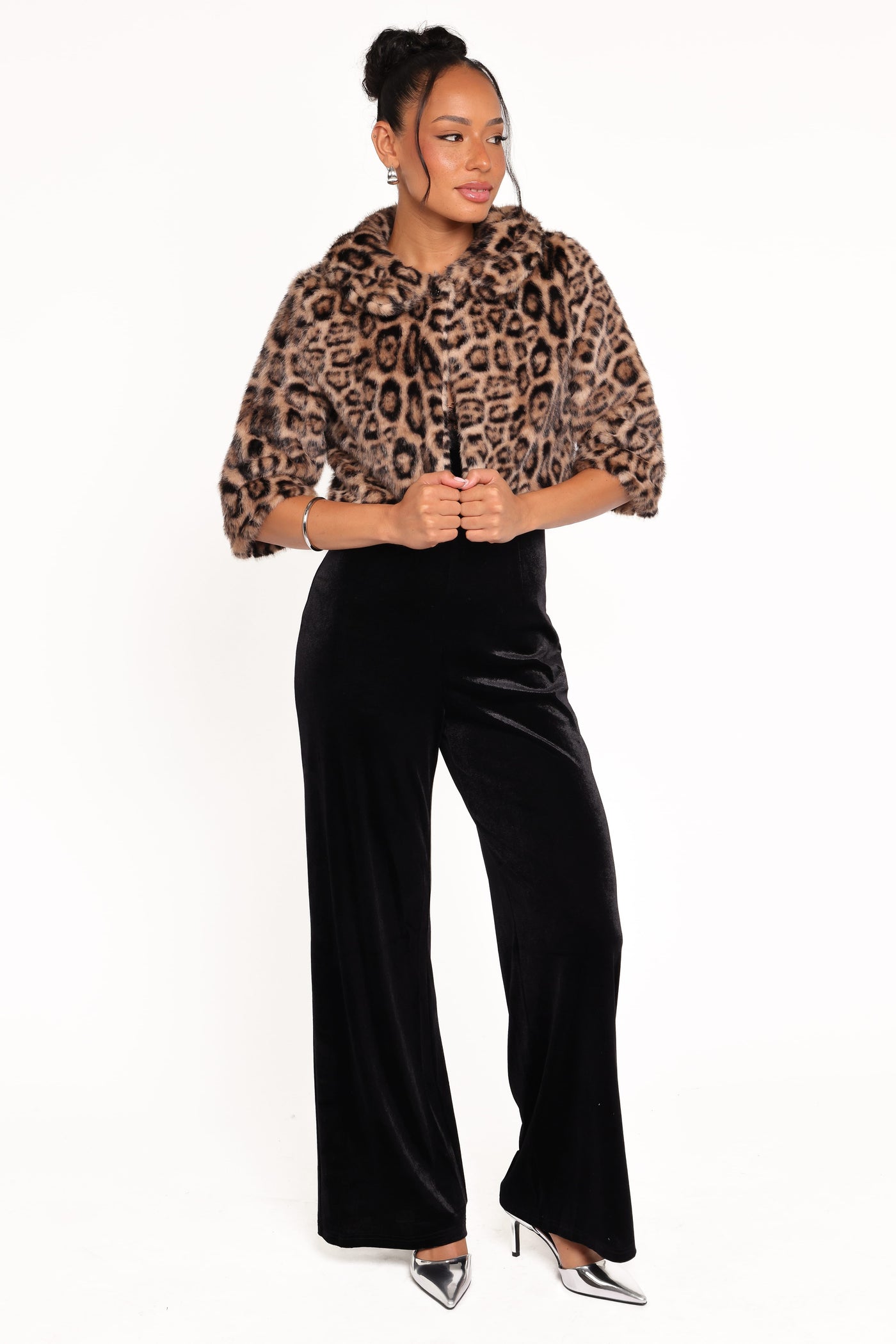 Florian Cropped Jacket - Leopard